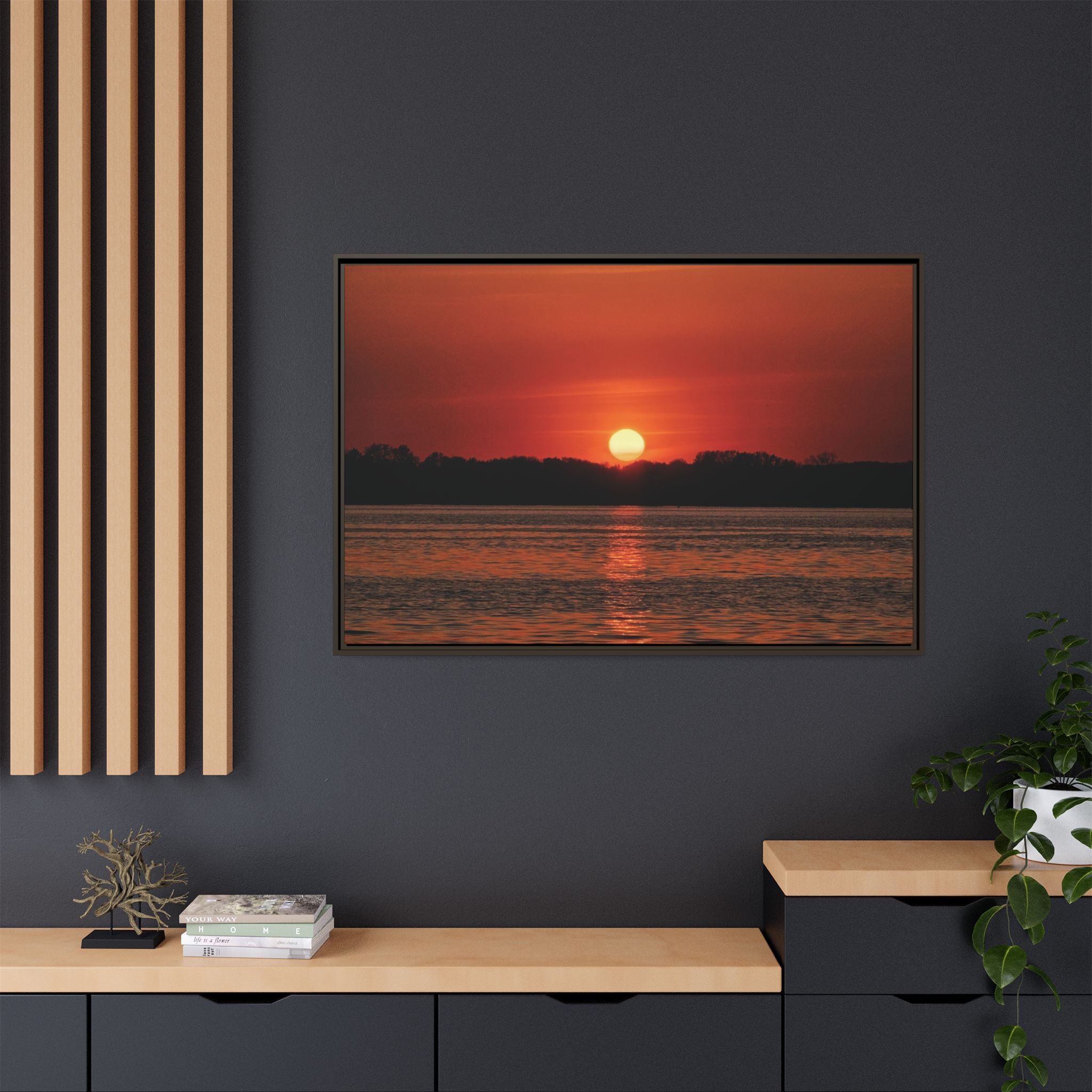 Framed Sunset Canvas Art