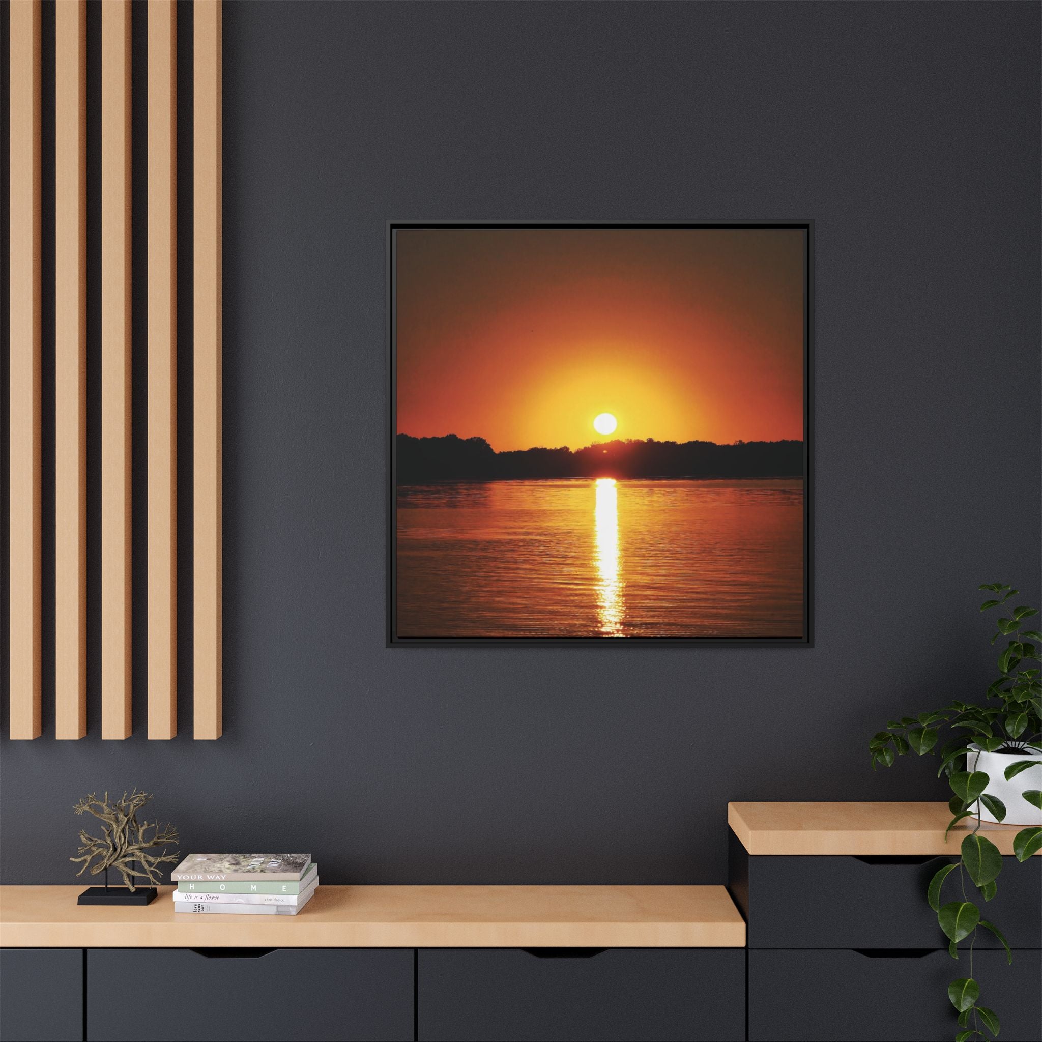 Golden Hour Sunset Canvas Art Print