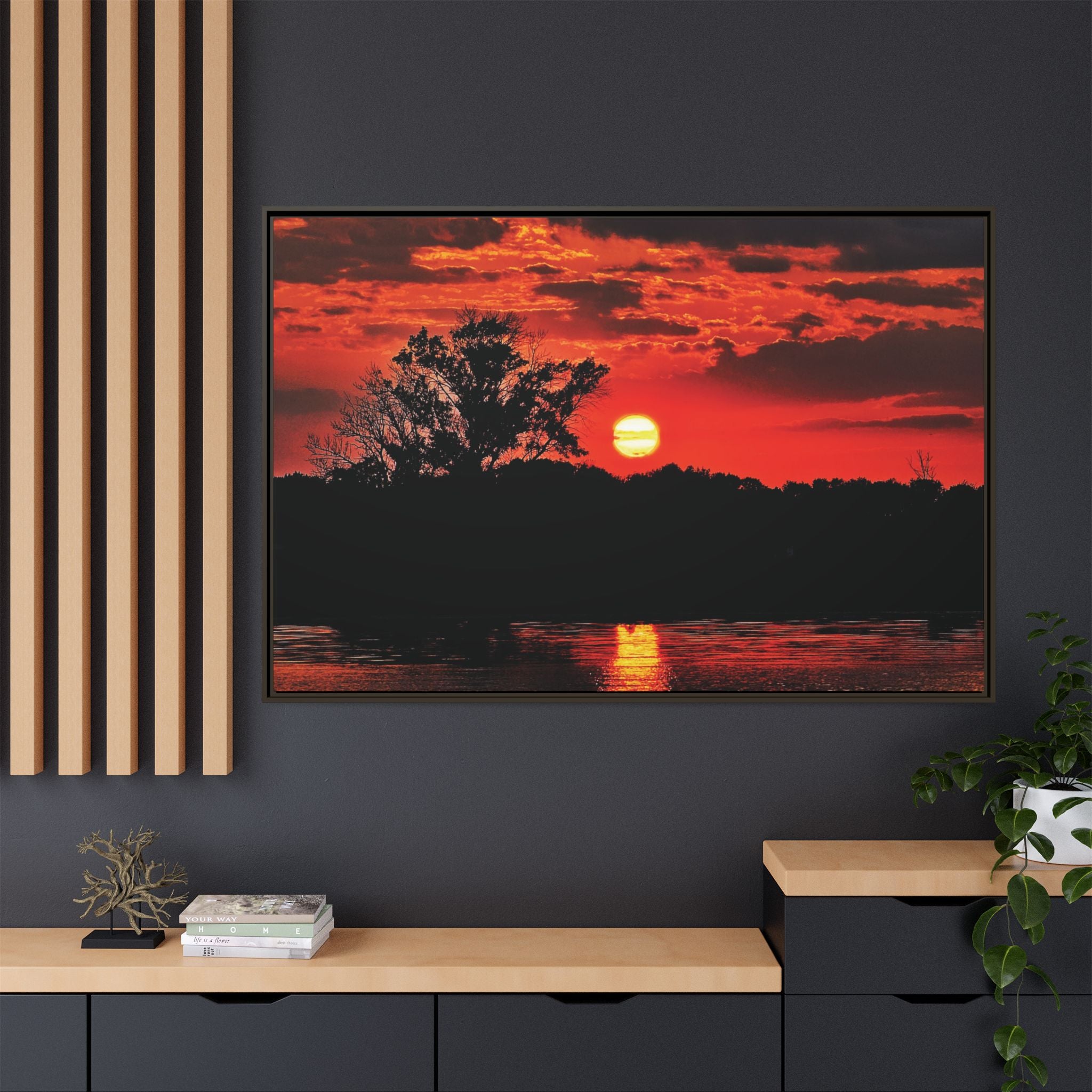 Bloodfire Reverie Framed Canvas Art