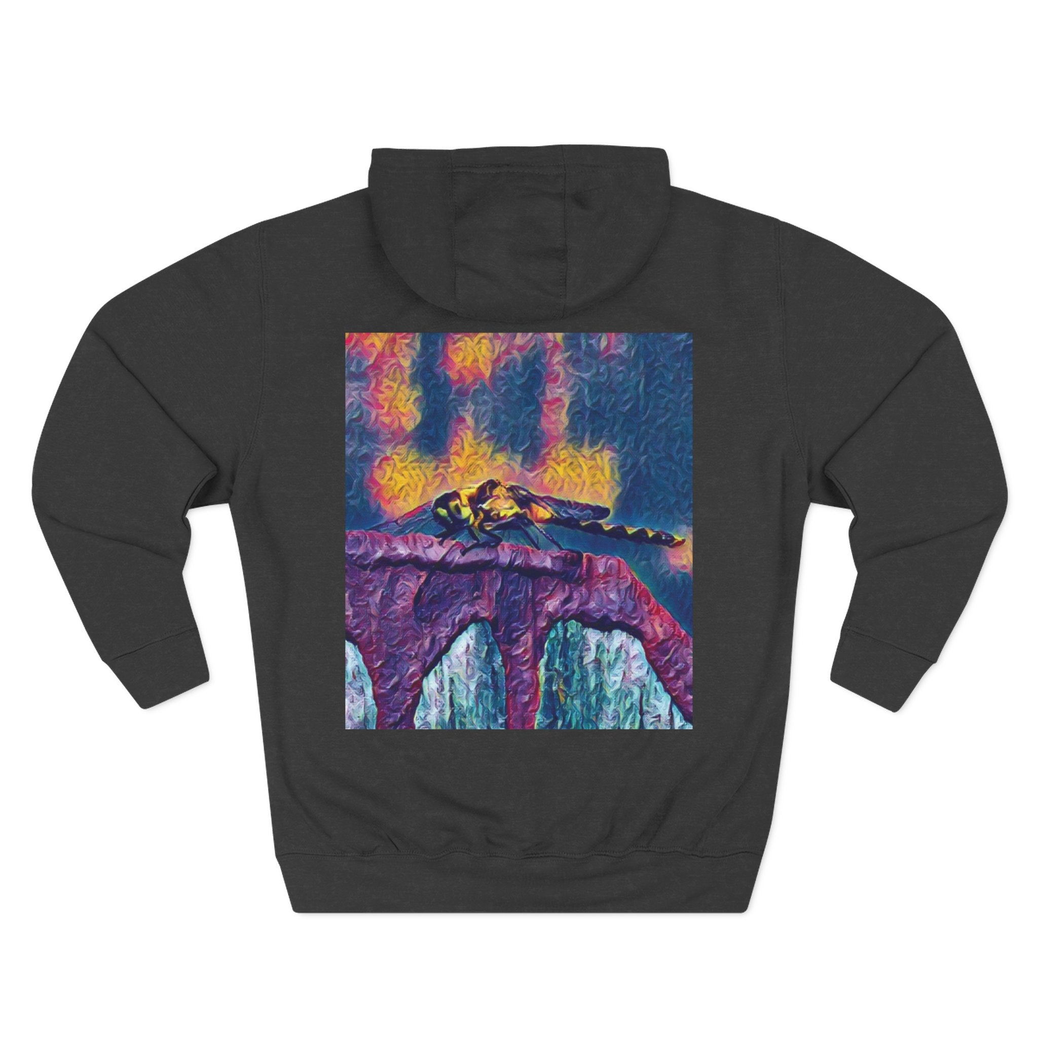 Sentinel of the Crimson Arch Three-Panel Fleece Hoodie