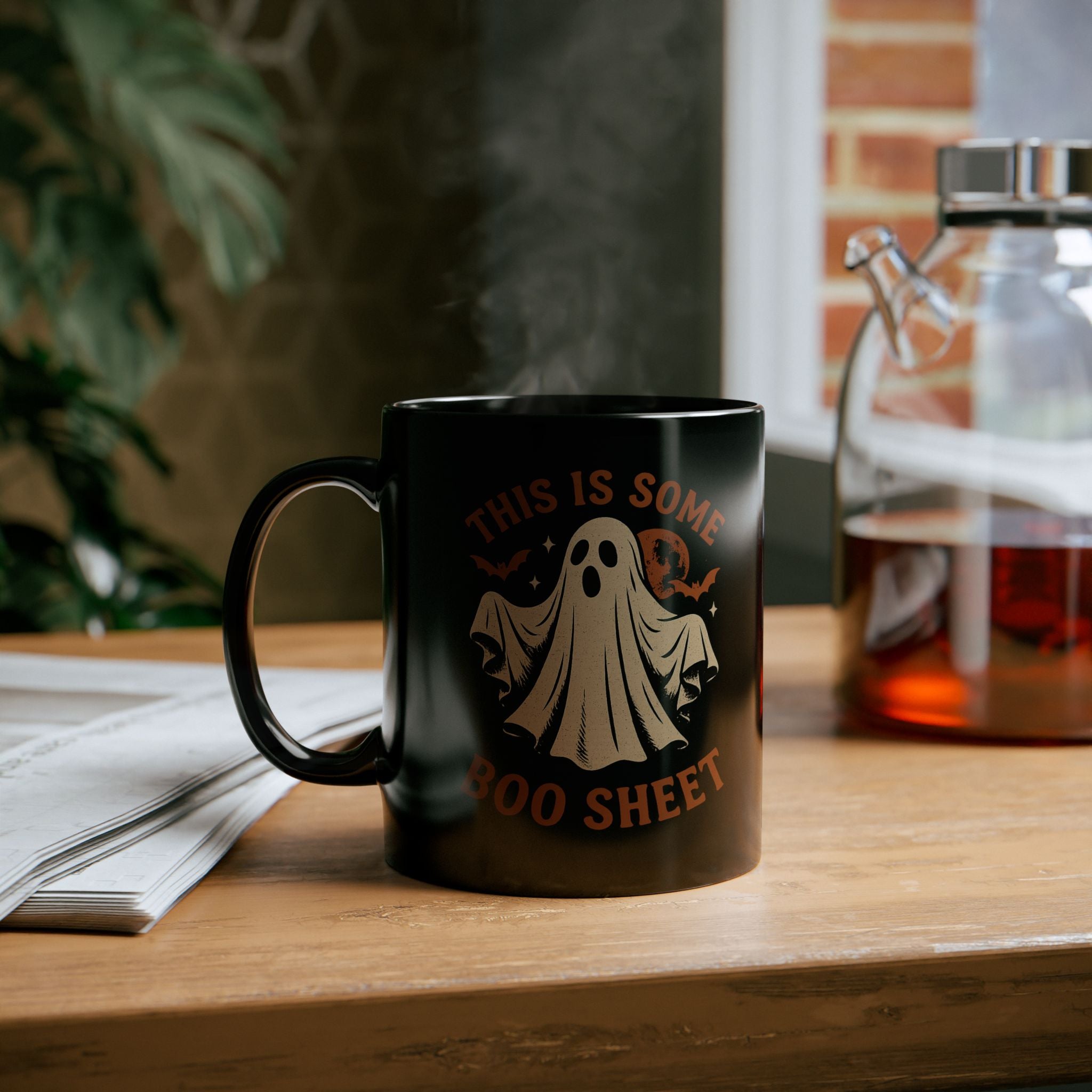This is some Boo Sheet Black Mug, 11oz or 15oz