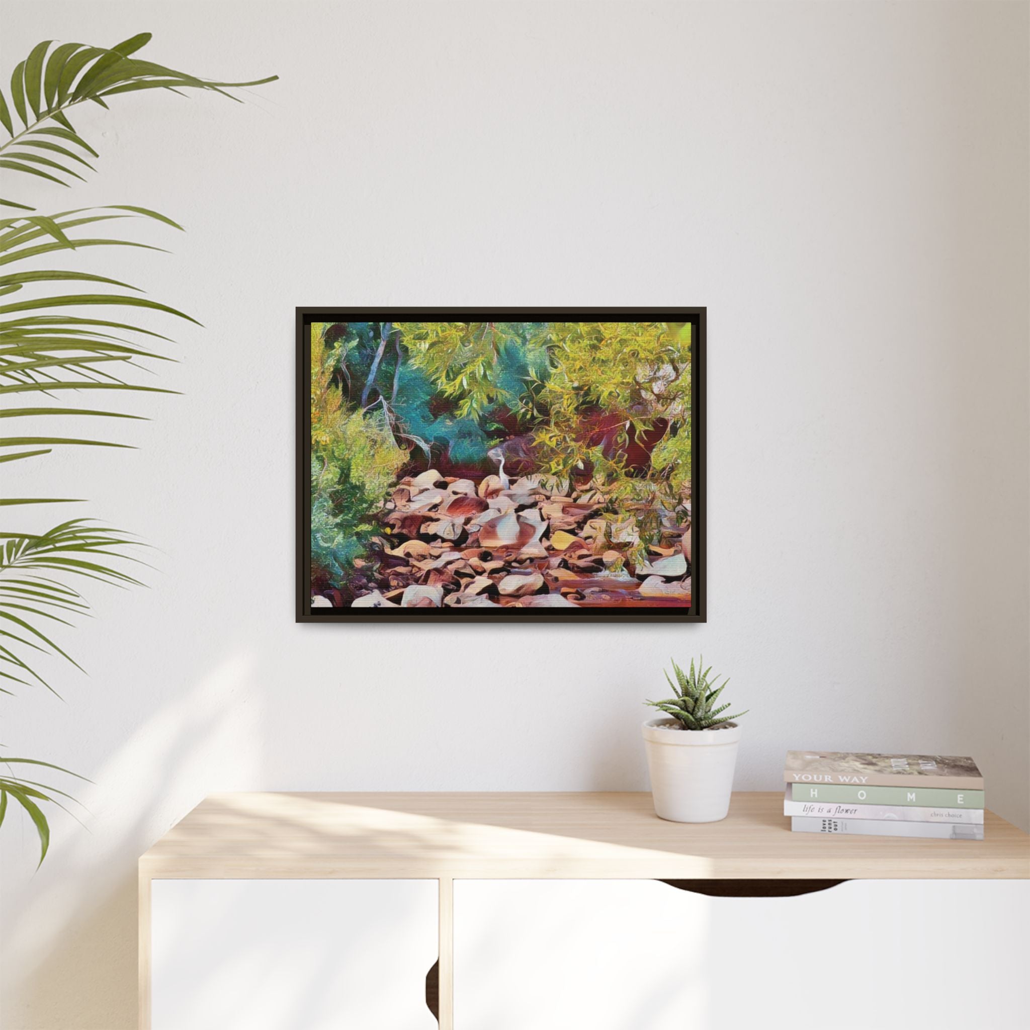 Where Stillness Hunts Framed Matte Canvas Art Print