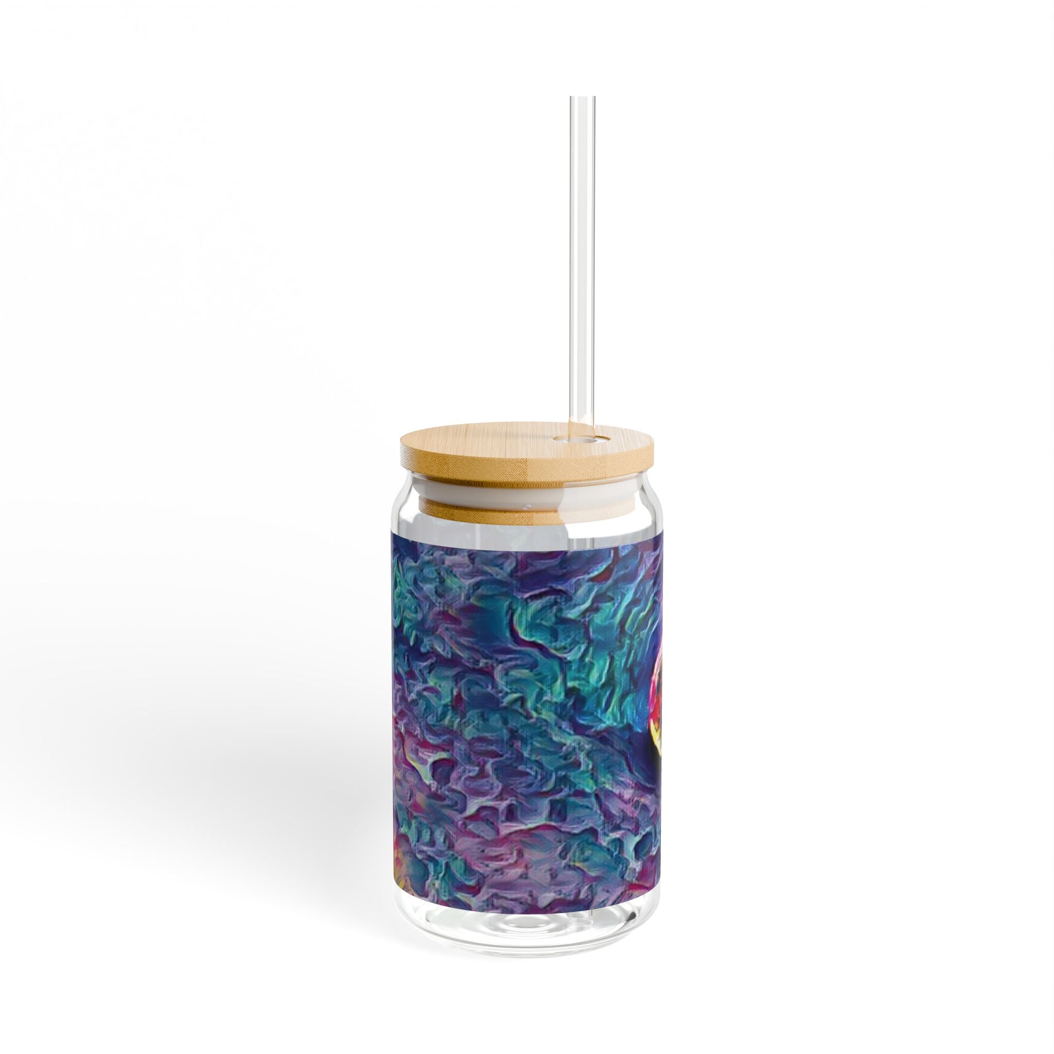 Full Sturgeon Moon Glass Sipper with Straw