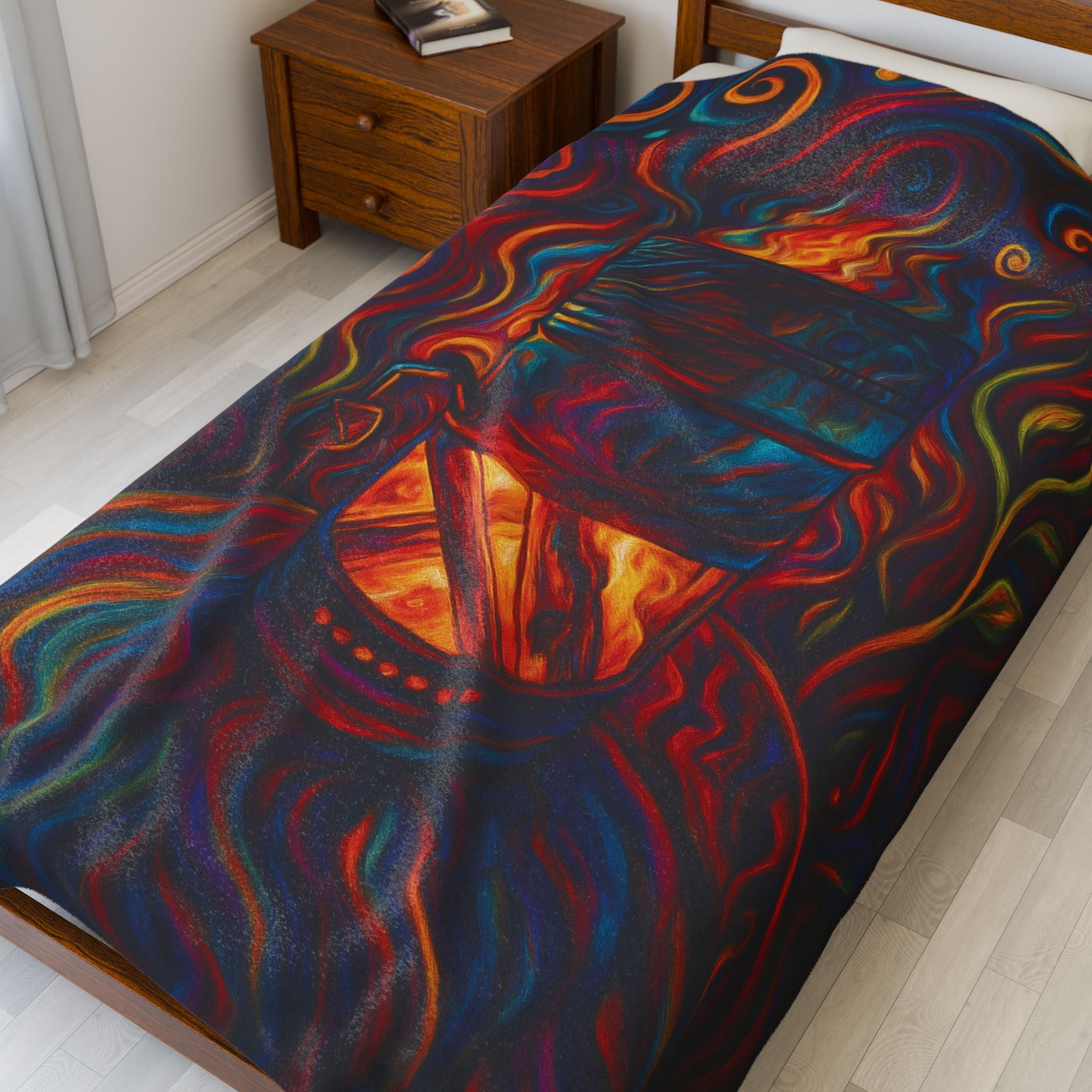 Inferno Core Artistic Velveteen Plush Blanket