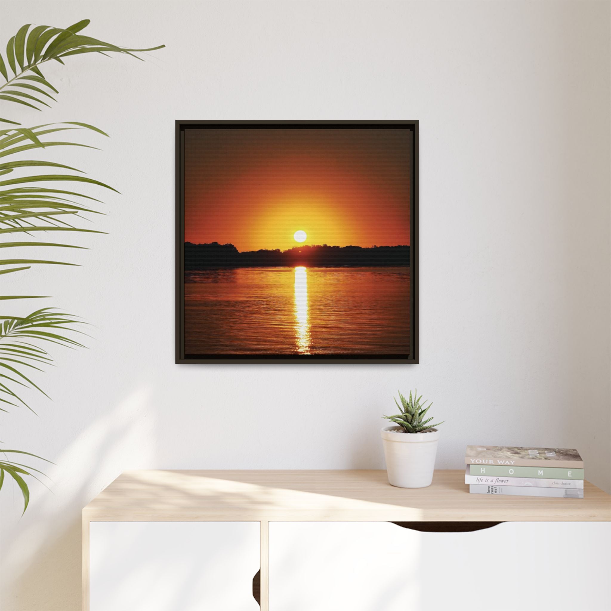 Golden Hour Sunset Canvas Art Print
