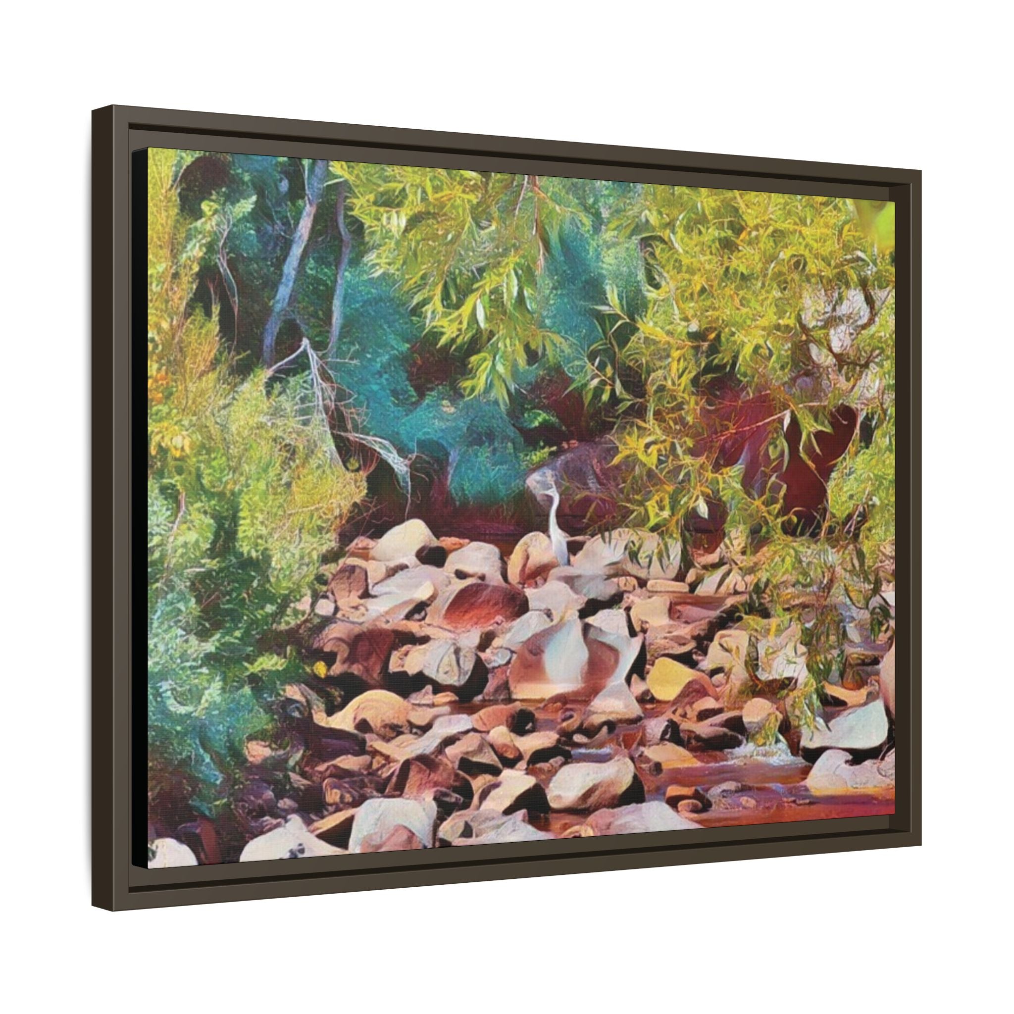 Where Stillness Hunts Framed Matte Canvas Art Print