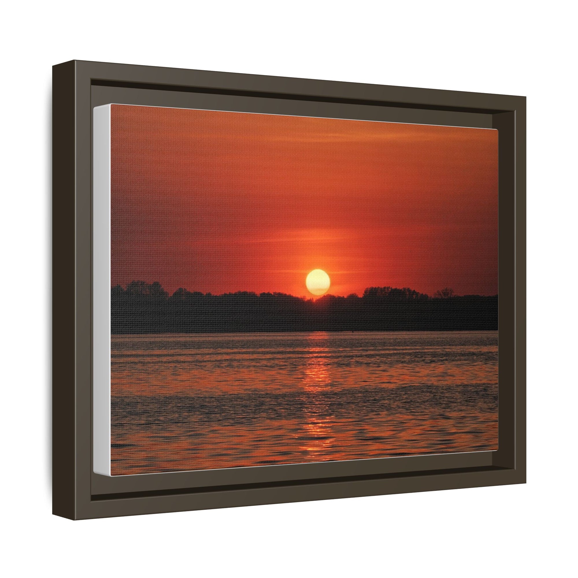 Framed Sunset Canvas Art, Colorful Wall Decor for Home, Gift for Nature Lovers, Sunset Photography