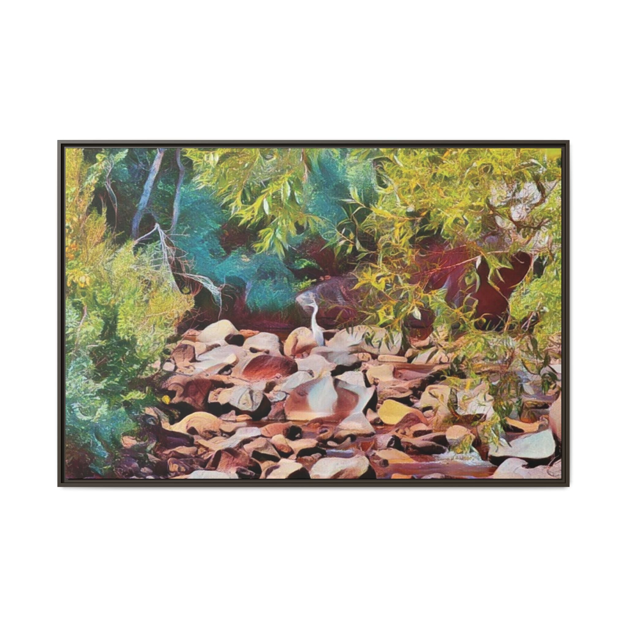 Where Stillness Hunts Framed Matte Canvas Art Print