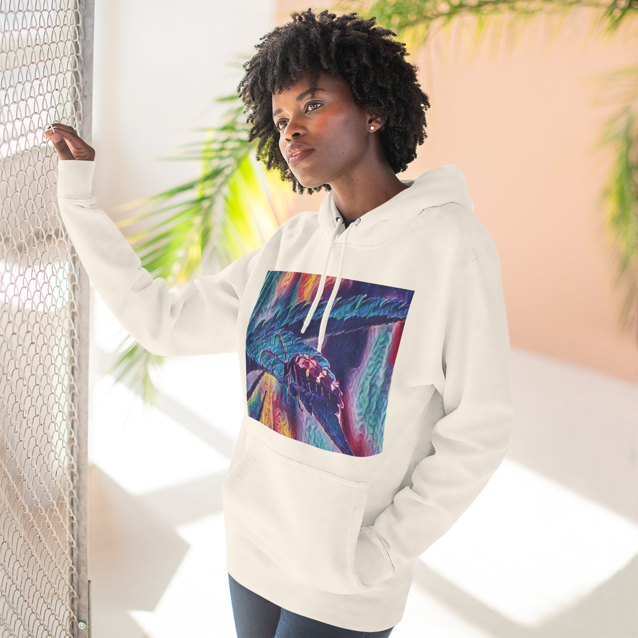 Neon Hunter Art Hoodie