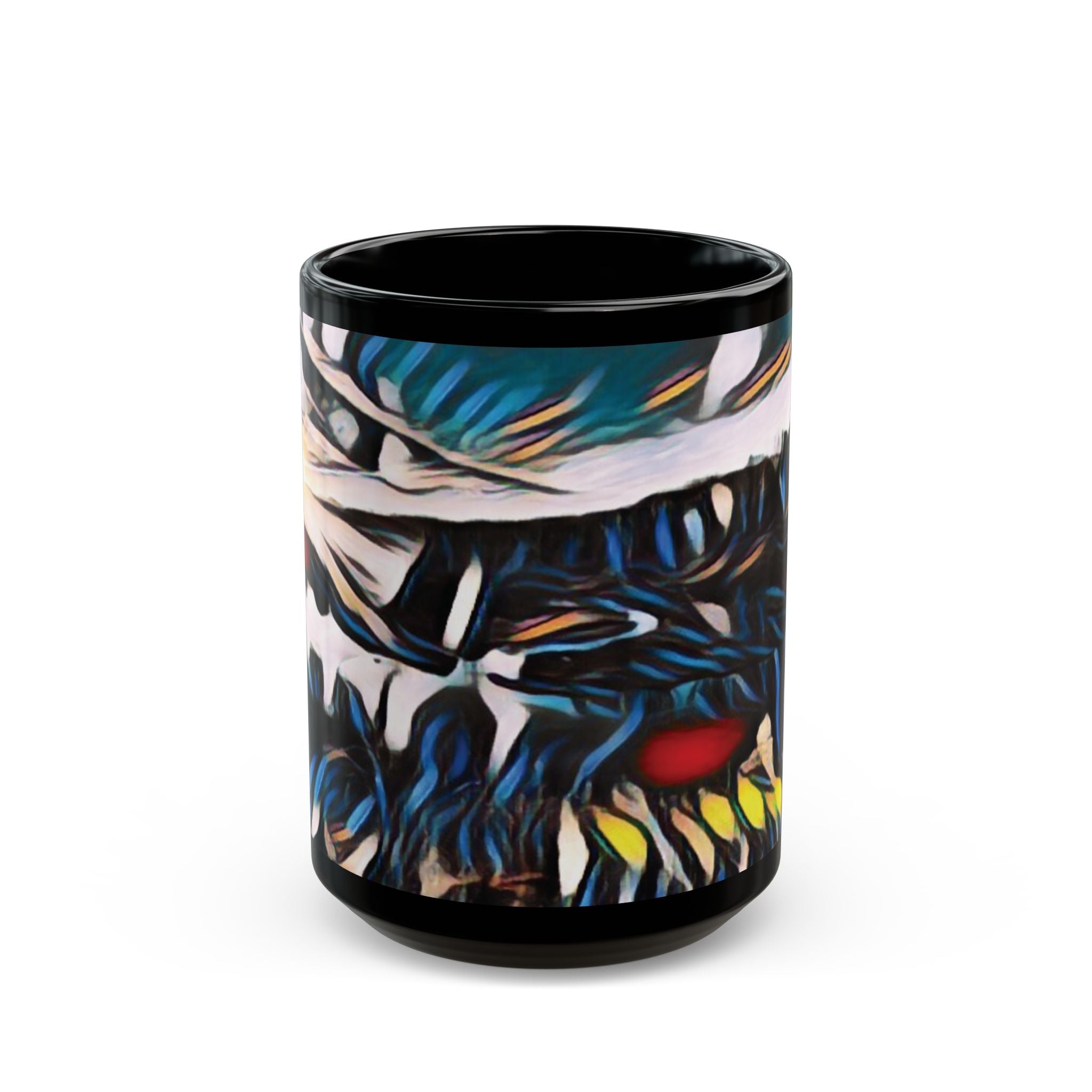 Gooseberry River Meander Bend Black Mug