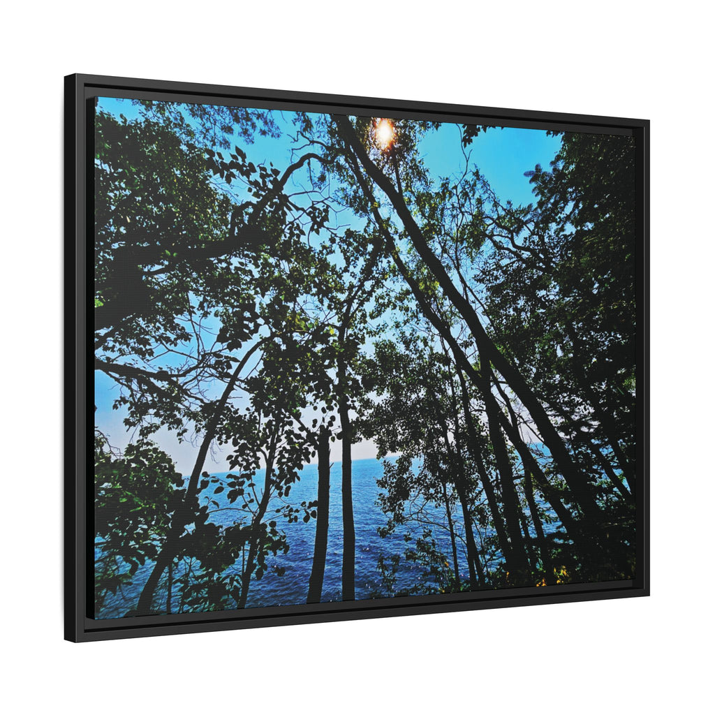 Blue Beyond the Branches Framed Matte Canvas Wall Art