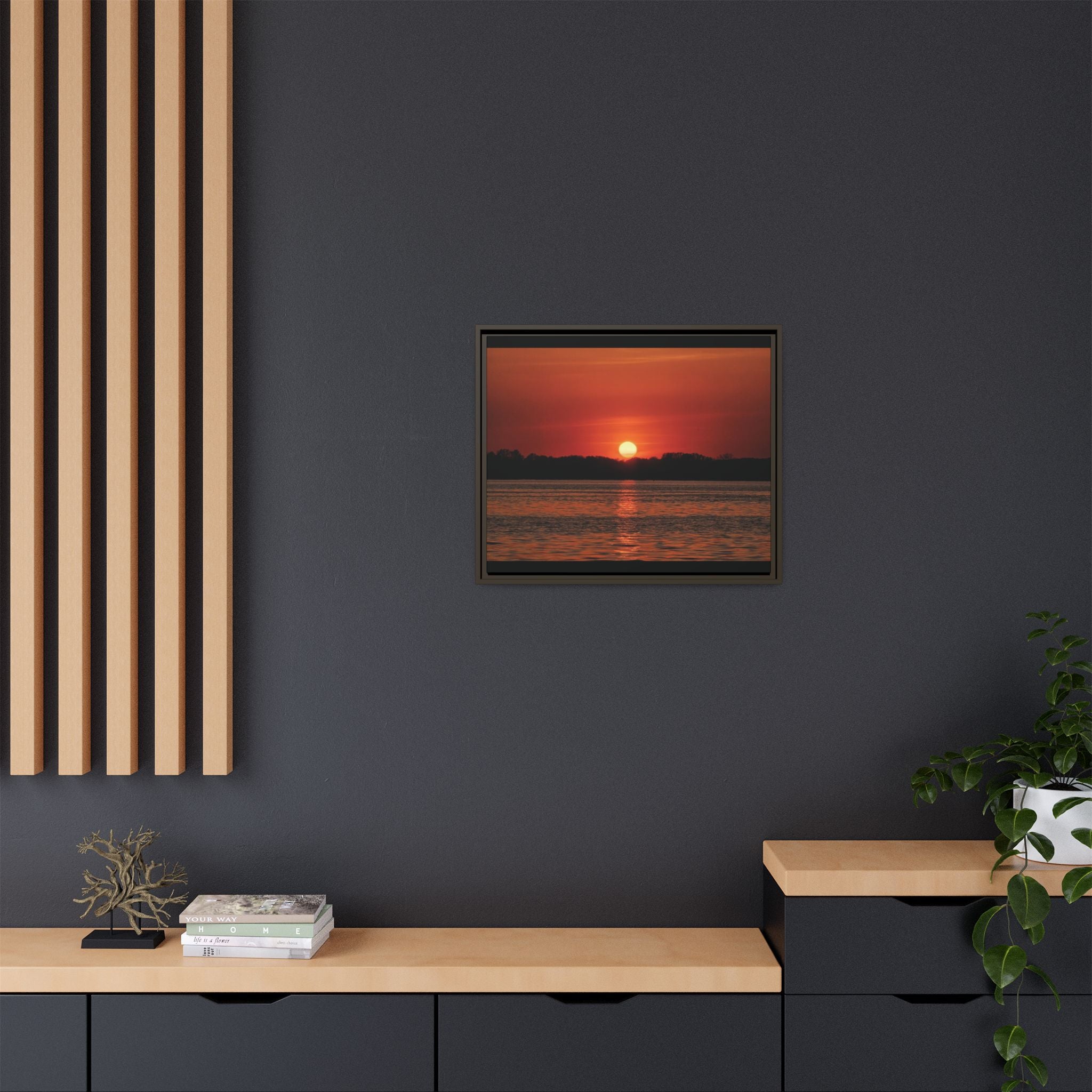 Framed Sunset Canvas Art