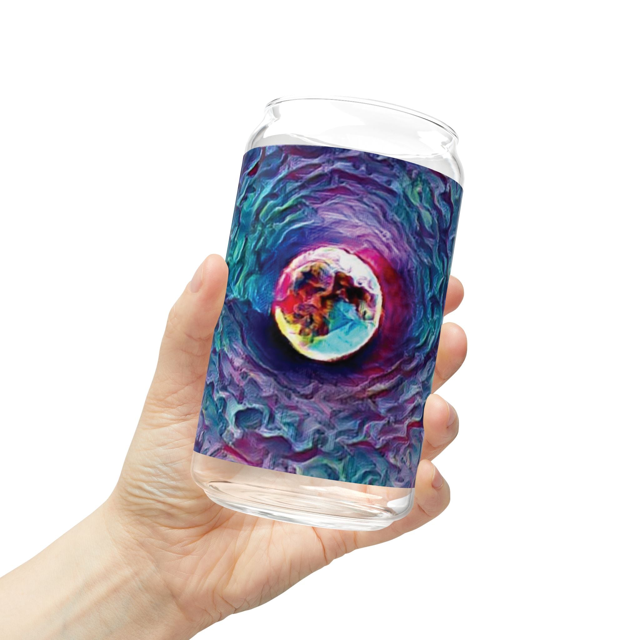 Full Sturgeon Moon Glass Sipper with Straw