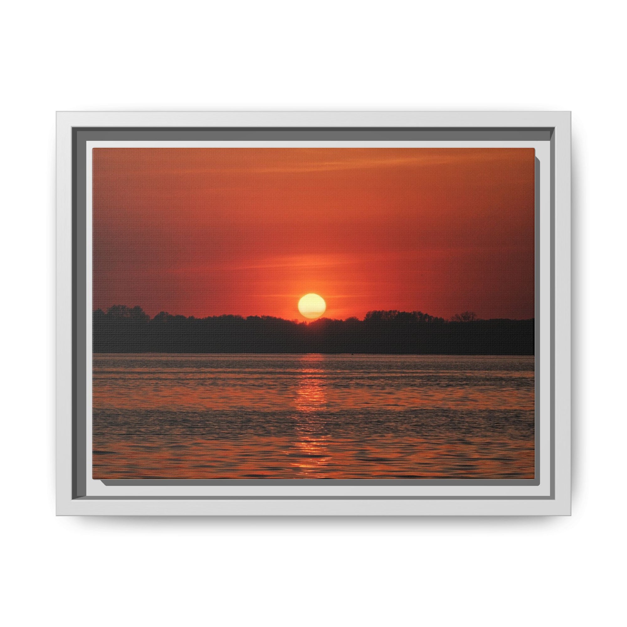 Framed Sunset Canvas Art, Colorful Wall Decor for Home, Gift for Nature Lovers, Sunset Photography