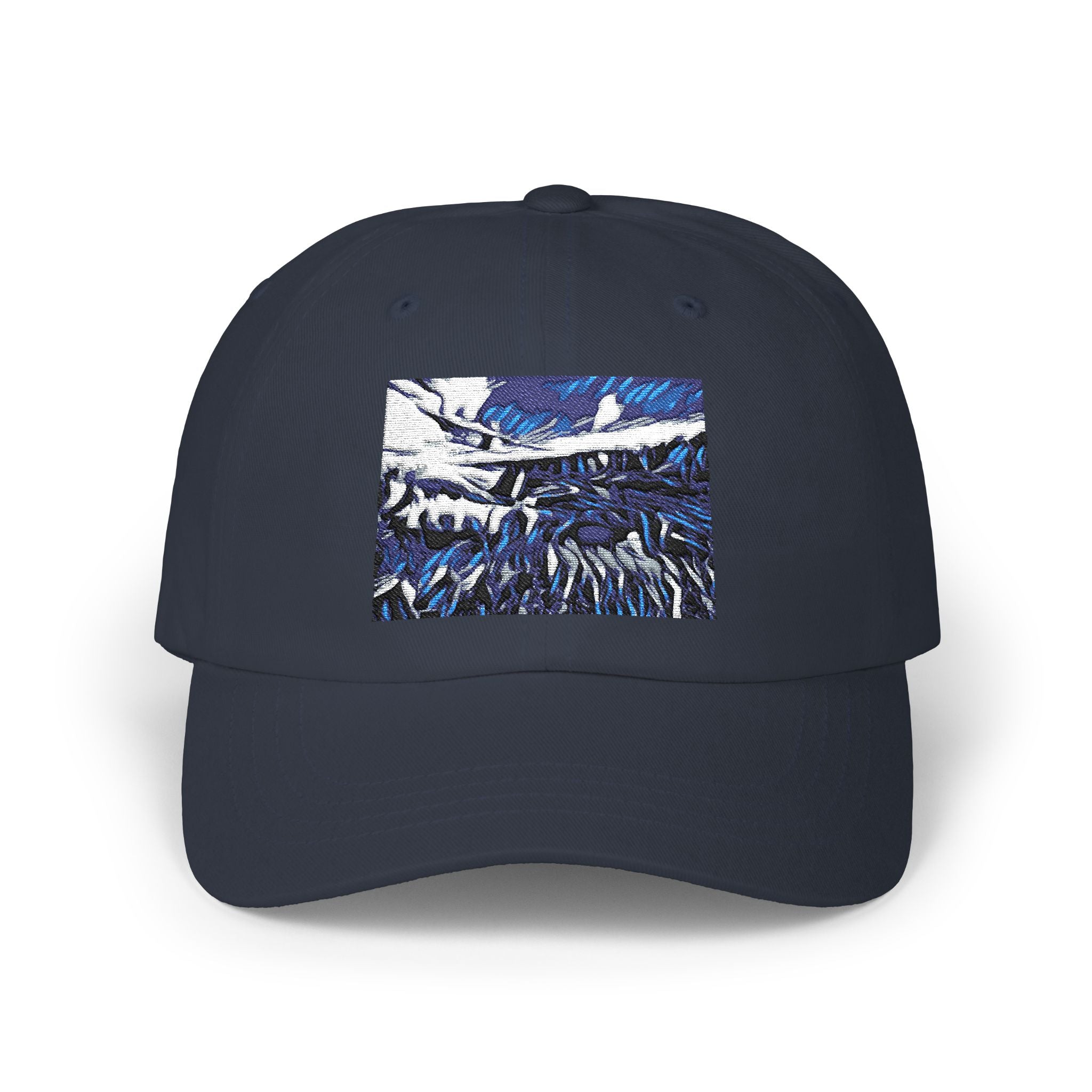 Abstract Gooseberry River Meander Bend Classic Dad Cap
