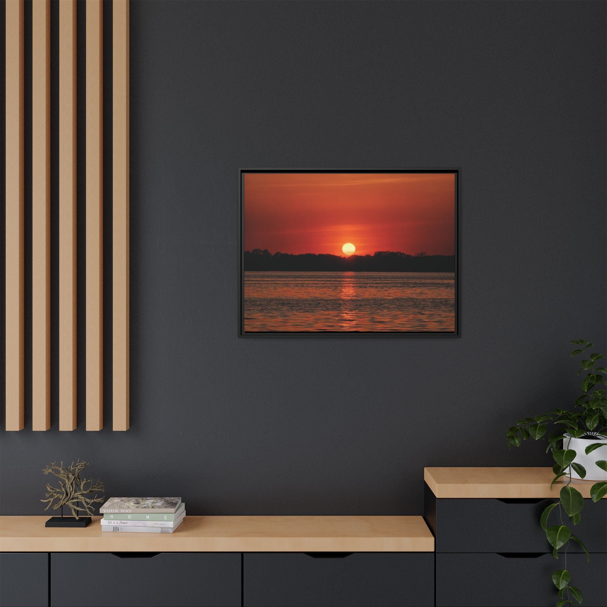 Framed Sunset Canvas Art