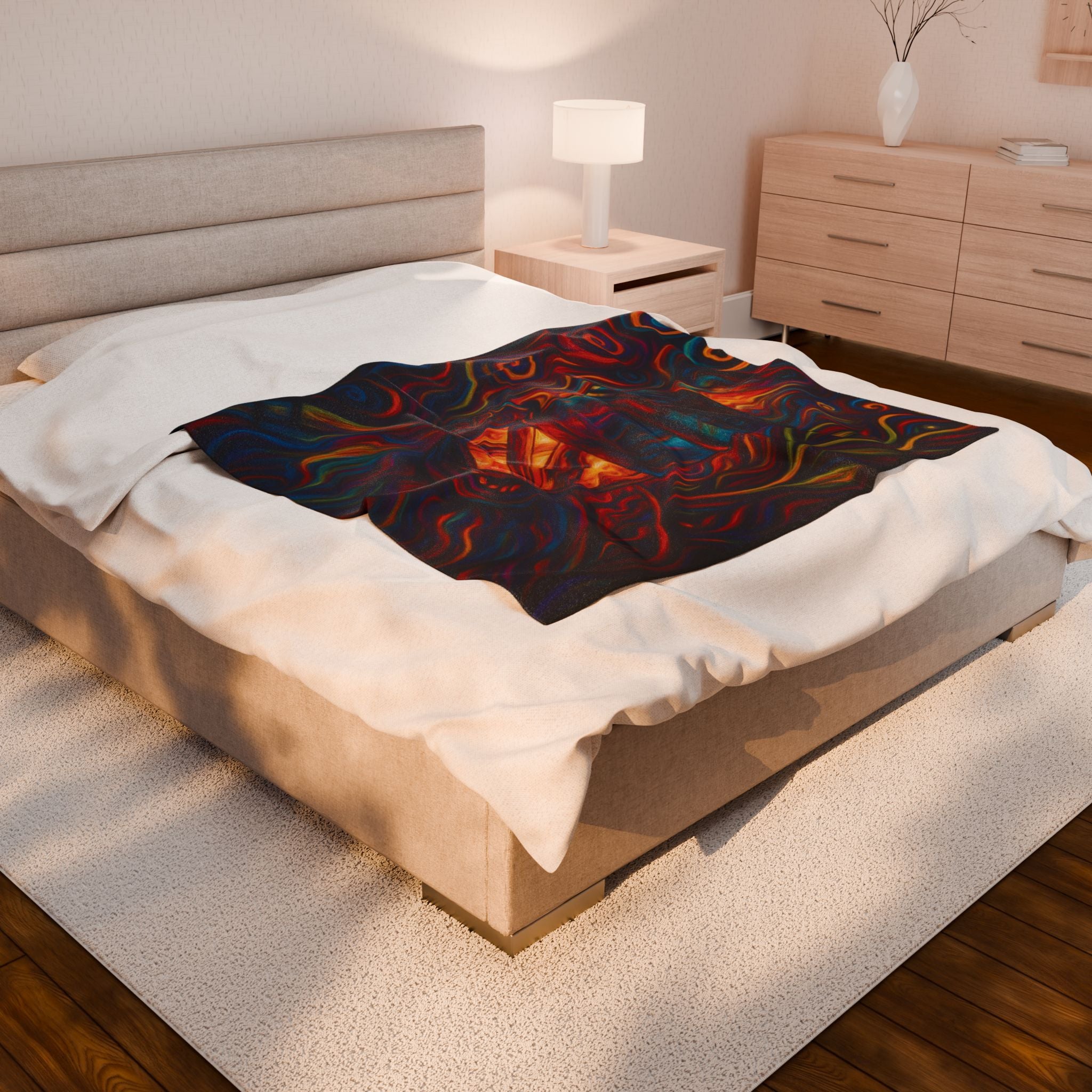 Inferno Core Artistic Velveteen Plush Blanket