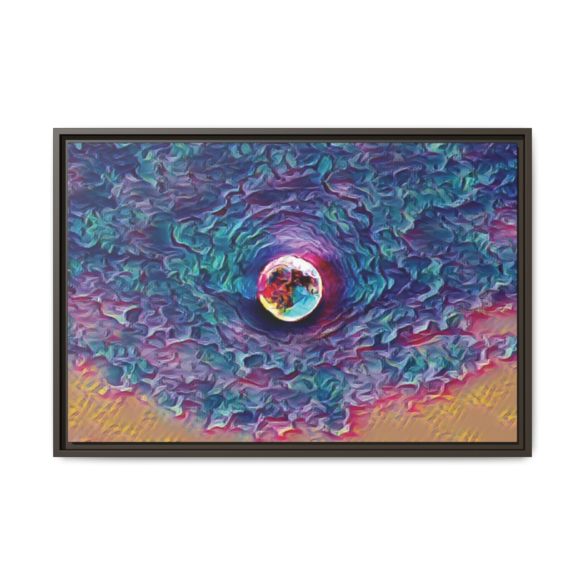 Full Sturgeon Moon Framed Canvas Art Print