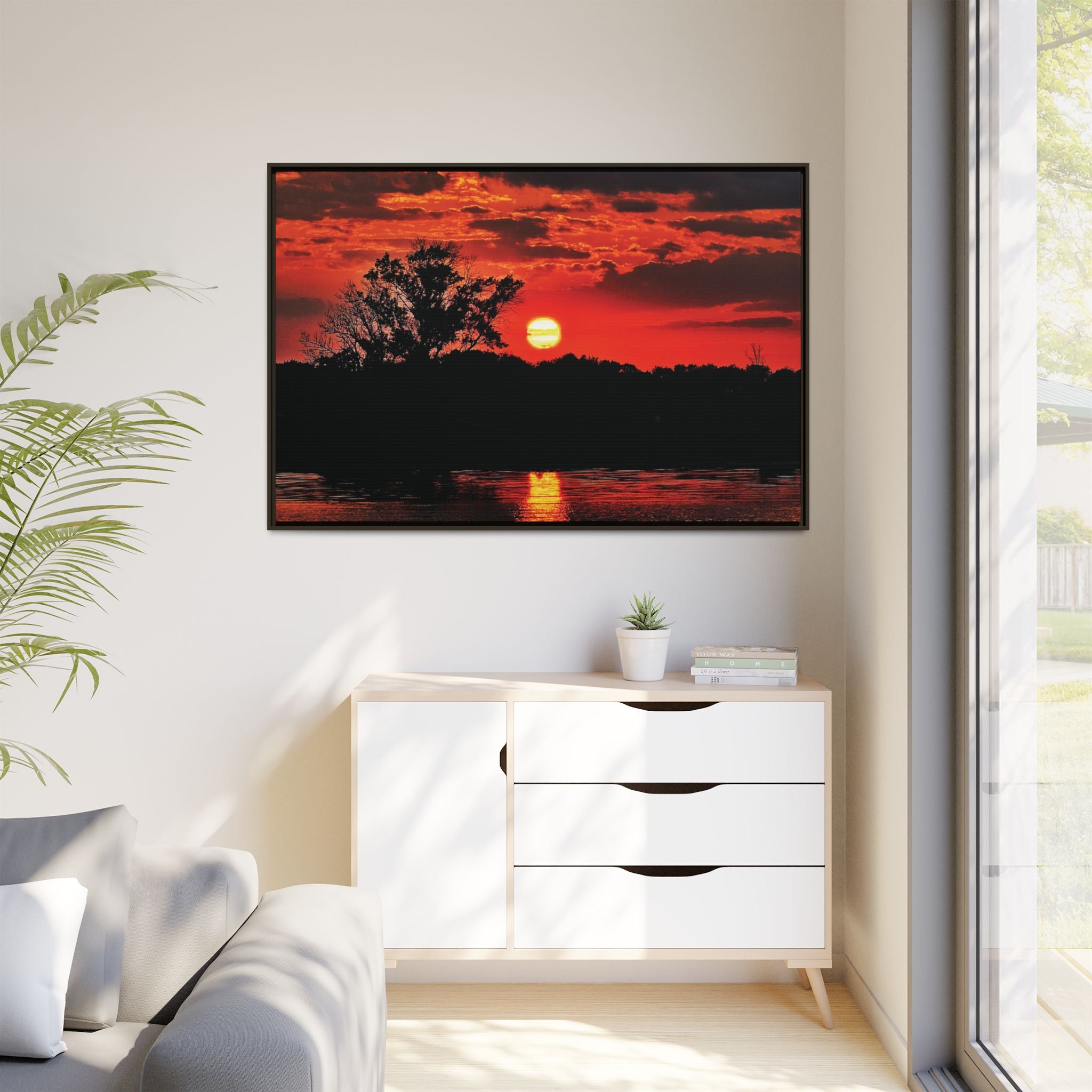Bloodfire Reverie Framed Canvas Art