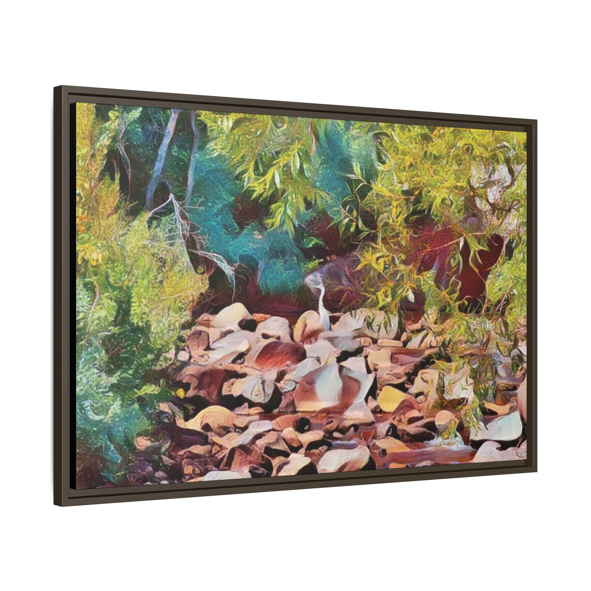 Where Stillness Hunts Framed Matte Canvas Art Print