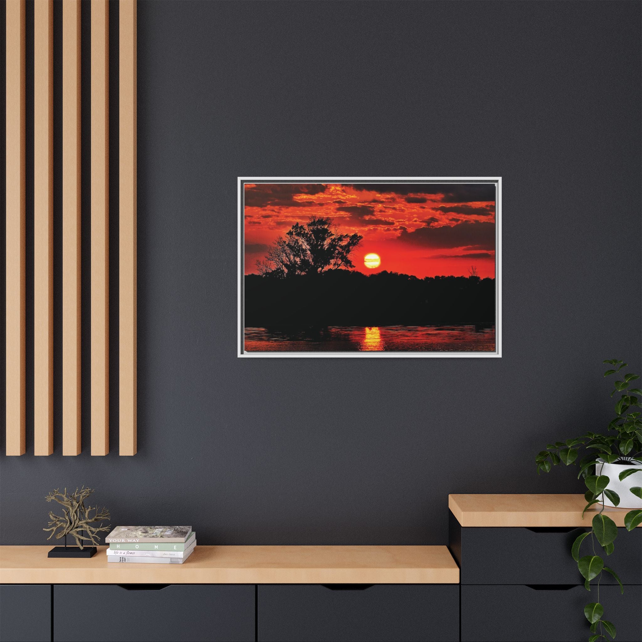 Bloodfire Reverie Framed Canvas Art