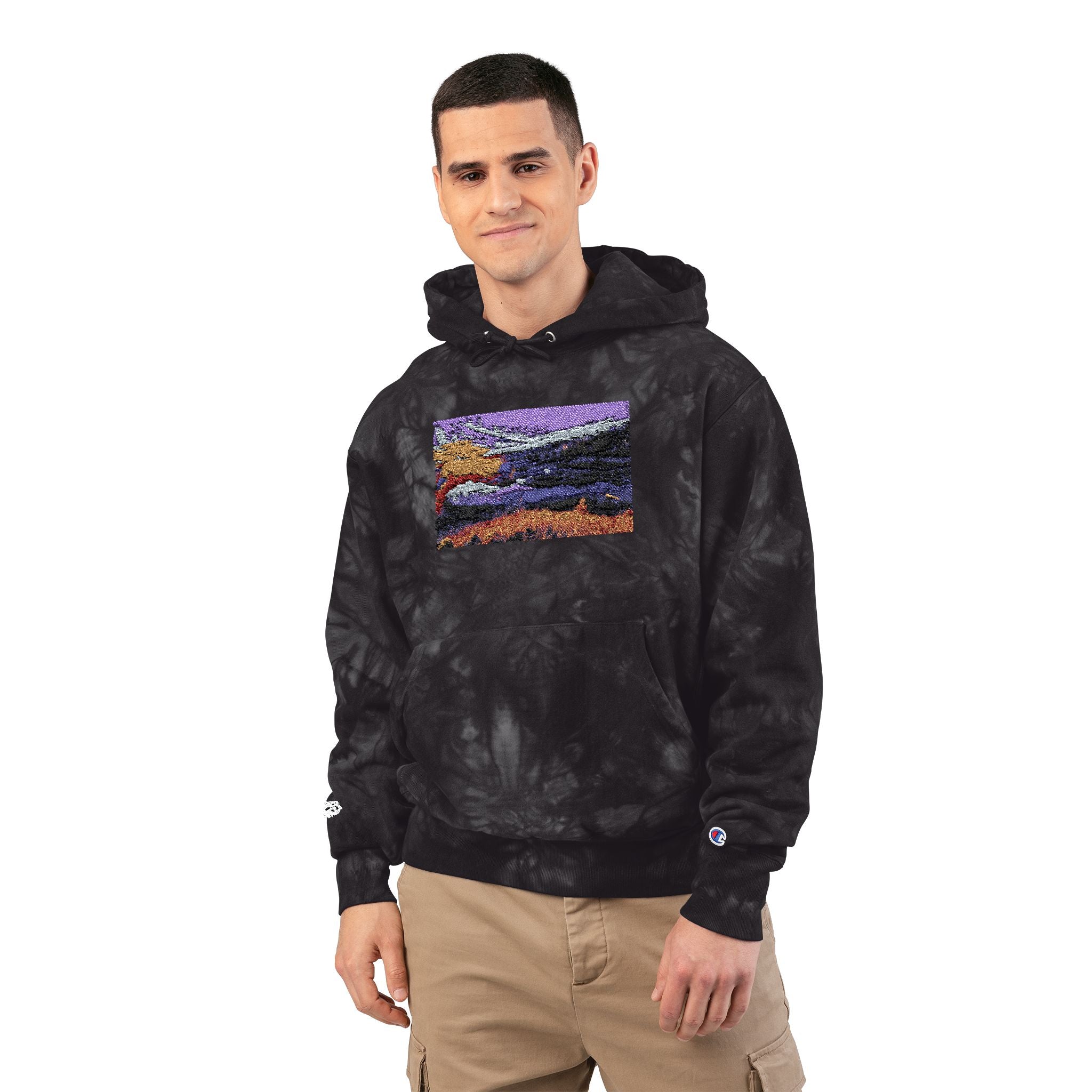 Flarepath of the Forgotten Champion Tie-Dye Hoodie with Embroidery