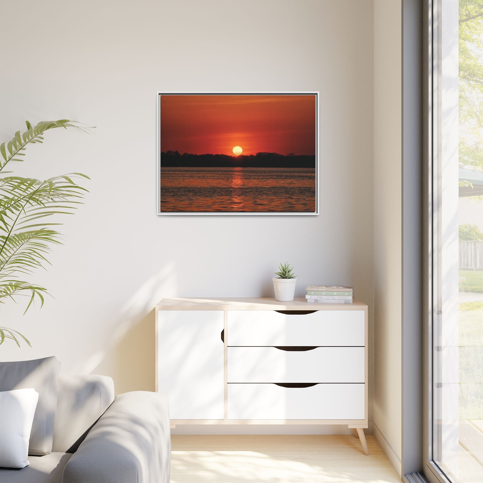 Framed Sunset Canvas Art