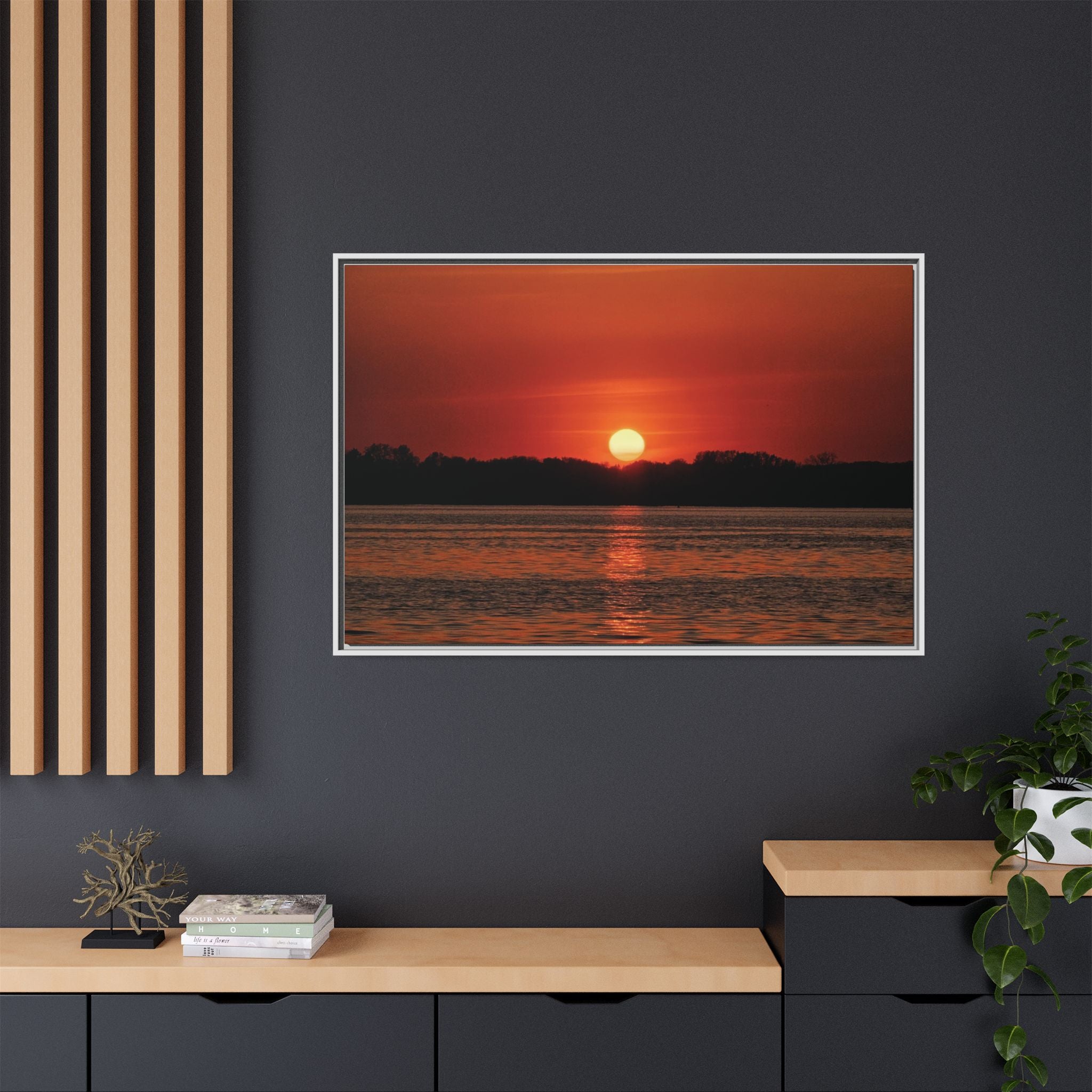 Framed Sunset Canvas Art