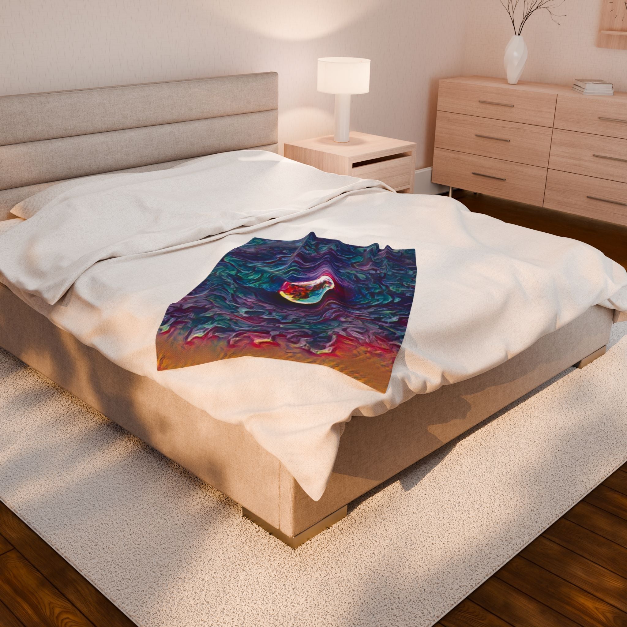 Full Sturgeon Moon Velvet Blanket