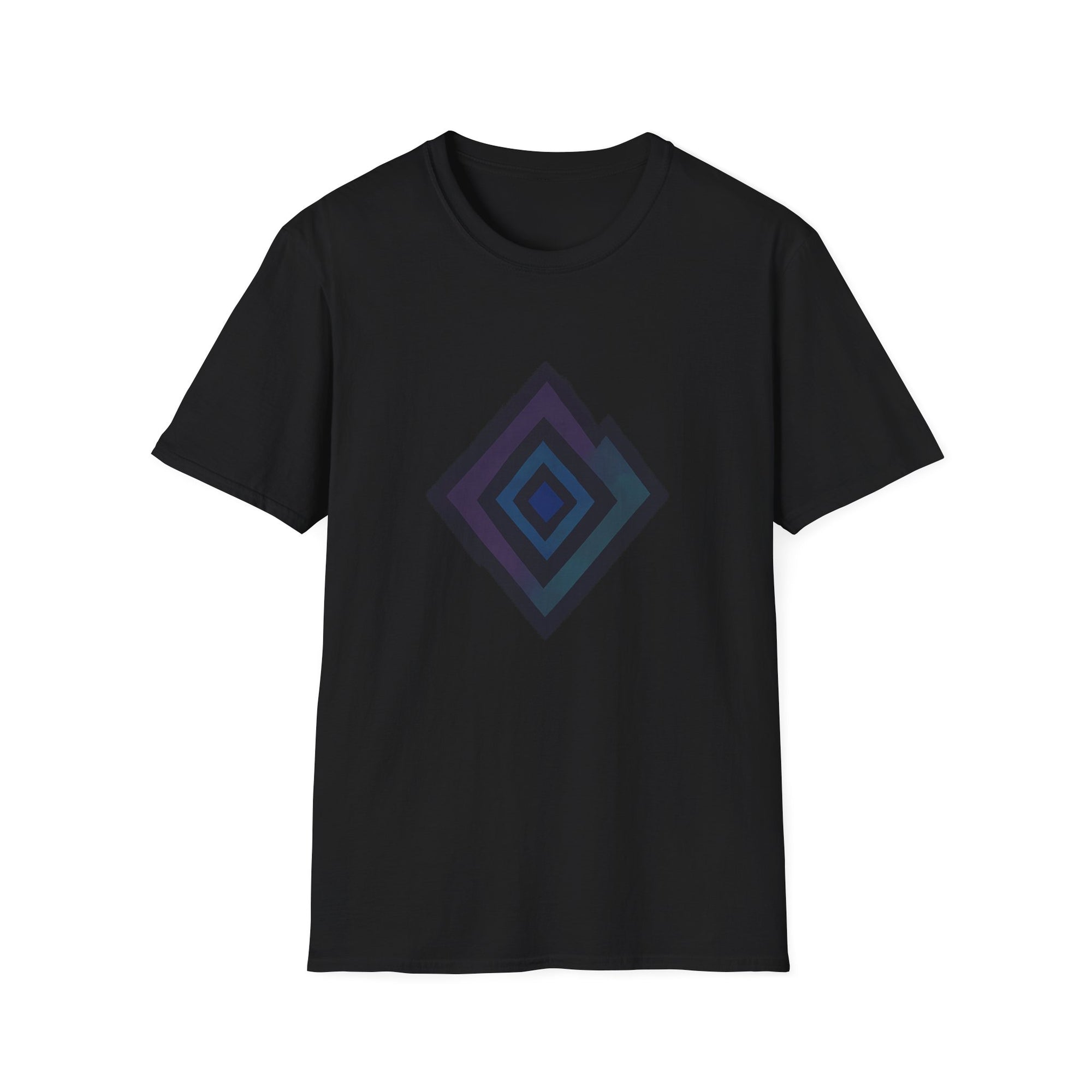 Geometric Art Unisex Softstyle T-Shirt, Comfortable Tee, Casual Wear, Gift for Artsy Friends, Weekend Outfit, Everyday Fashion