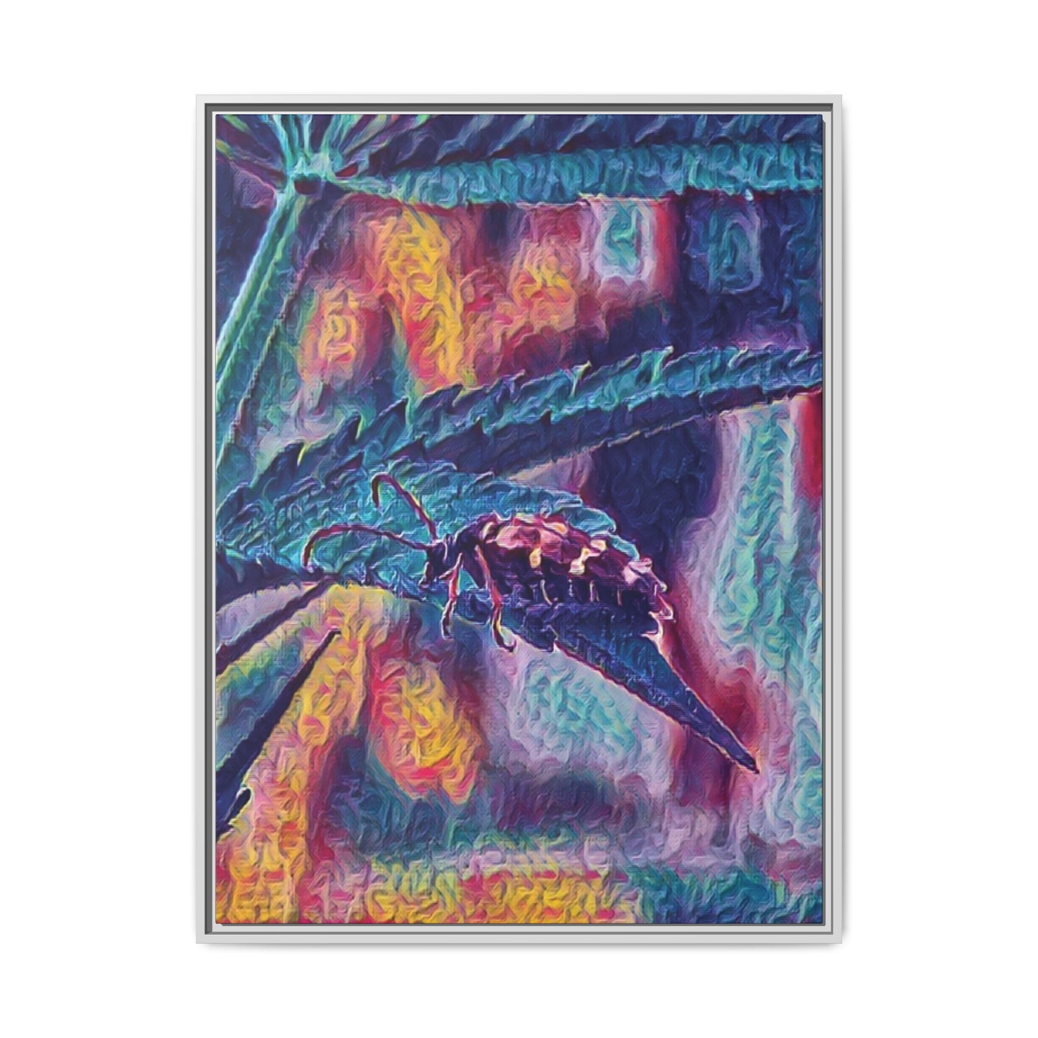 Neon Hunter Art Canvas Print