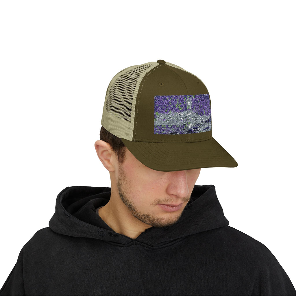 Shimmering Shore of Lake Superior Abstract Snapback Trucker Cap