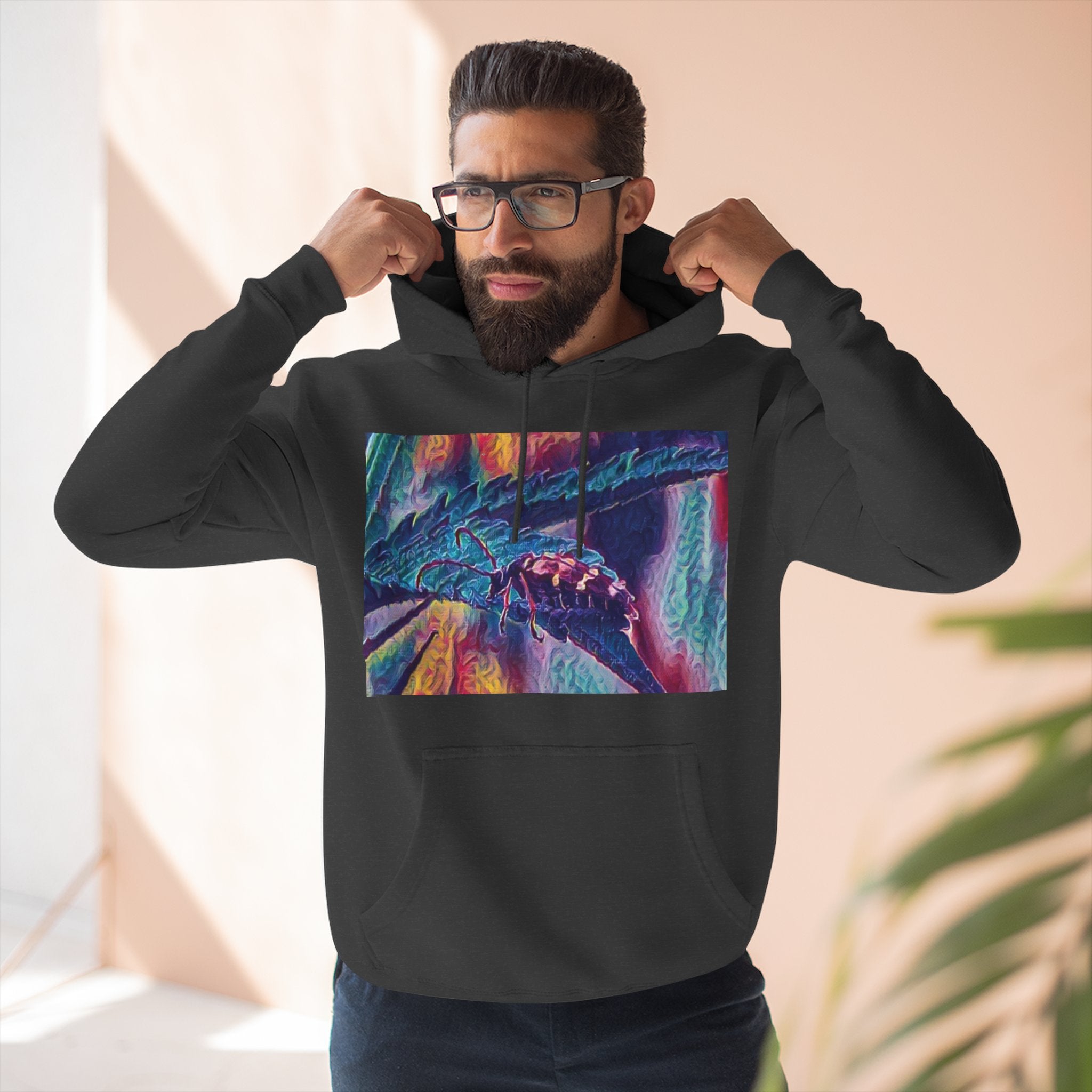 Neon Hunter Art Hoodie