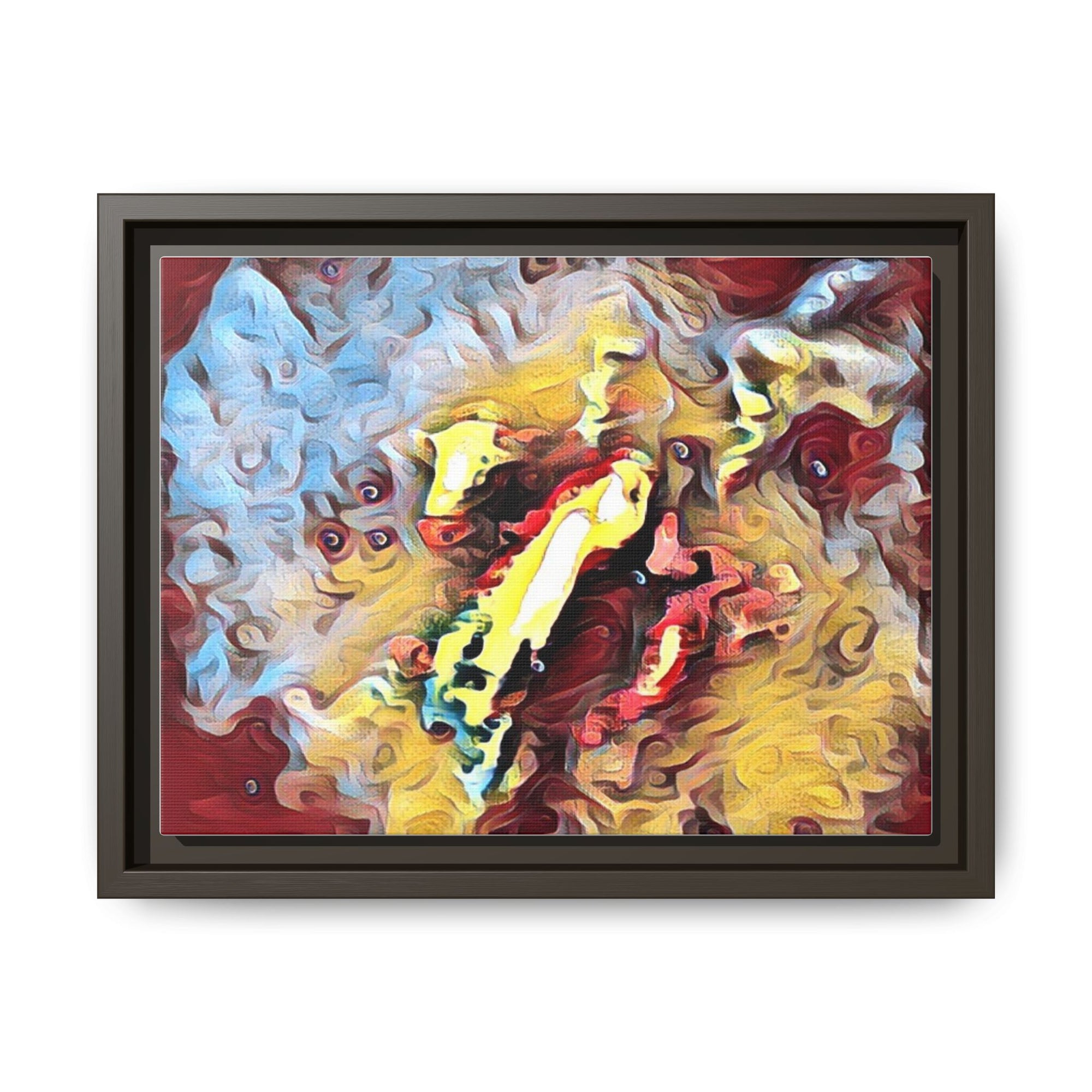 Framed Abstract Canvas Art, Colorful Wall Decor, Modern Home Accent, Unique Gift for Art Lovers, Vibrant Artwork for Living Room