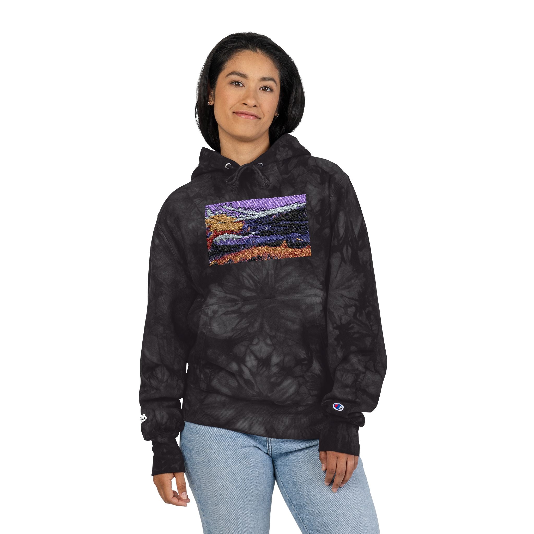 Flarepath of the Forgotten Champion Tie-Dye Hoodie with Embroidery