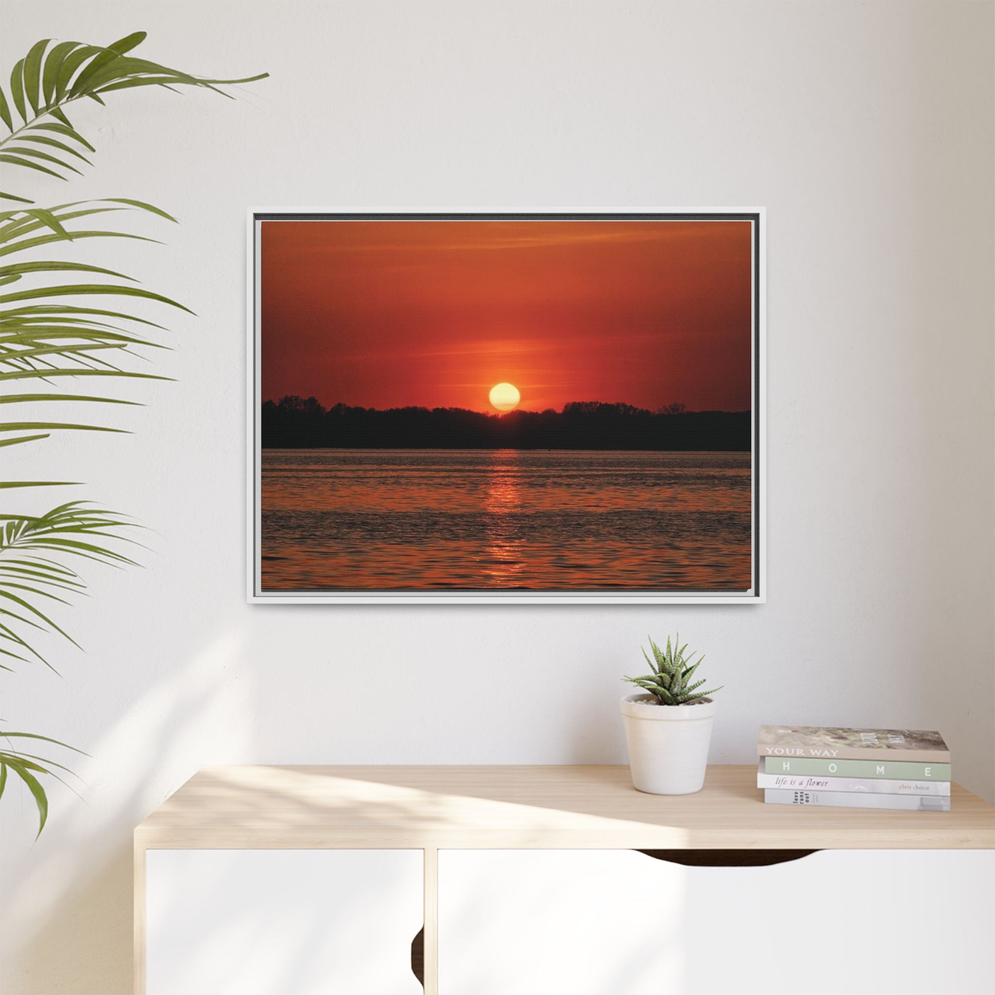 Framed Sunset Canvas Art
