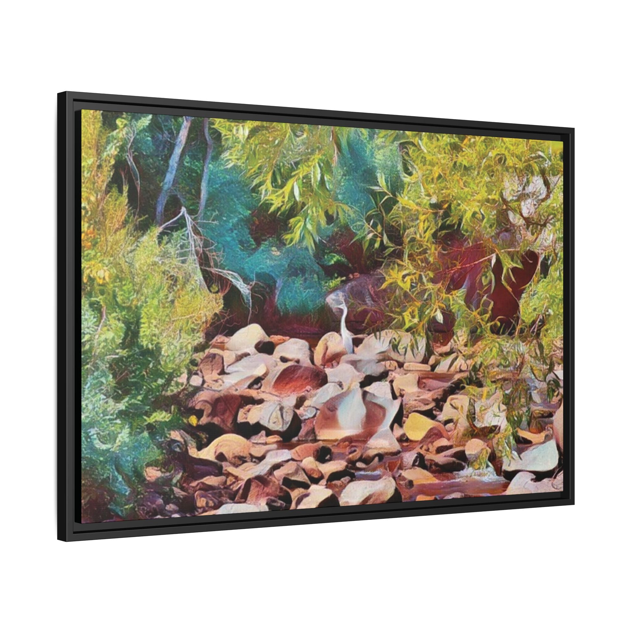 Where Stillness Hunts Framed Matte Canvas Art Print