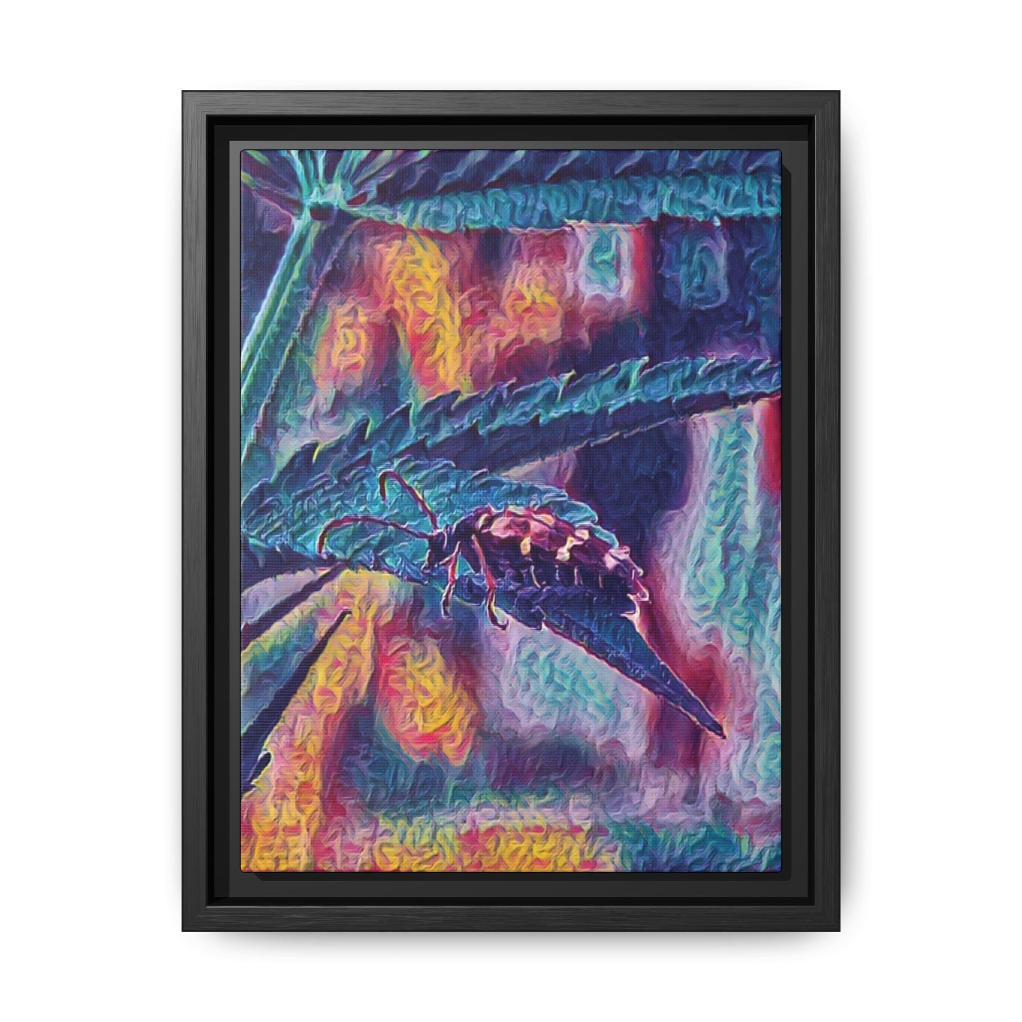 Neon Hunter Art Canvas Print