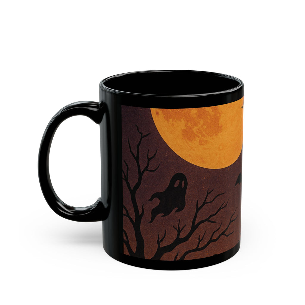 Halloween Ghostly Black Mug
