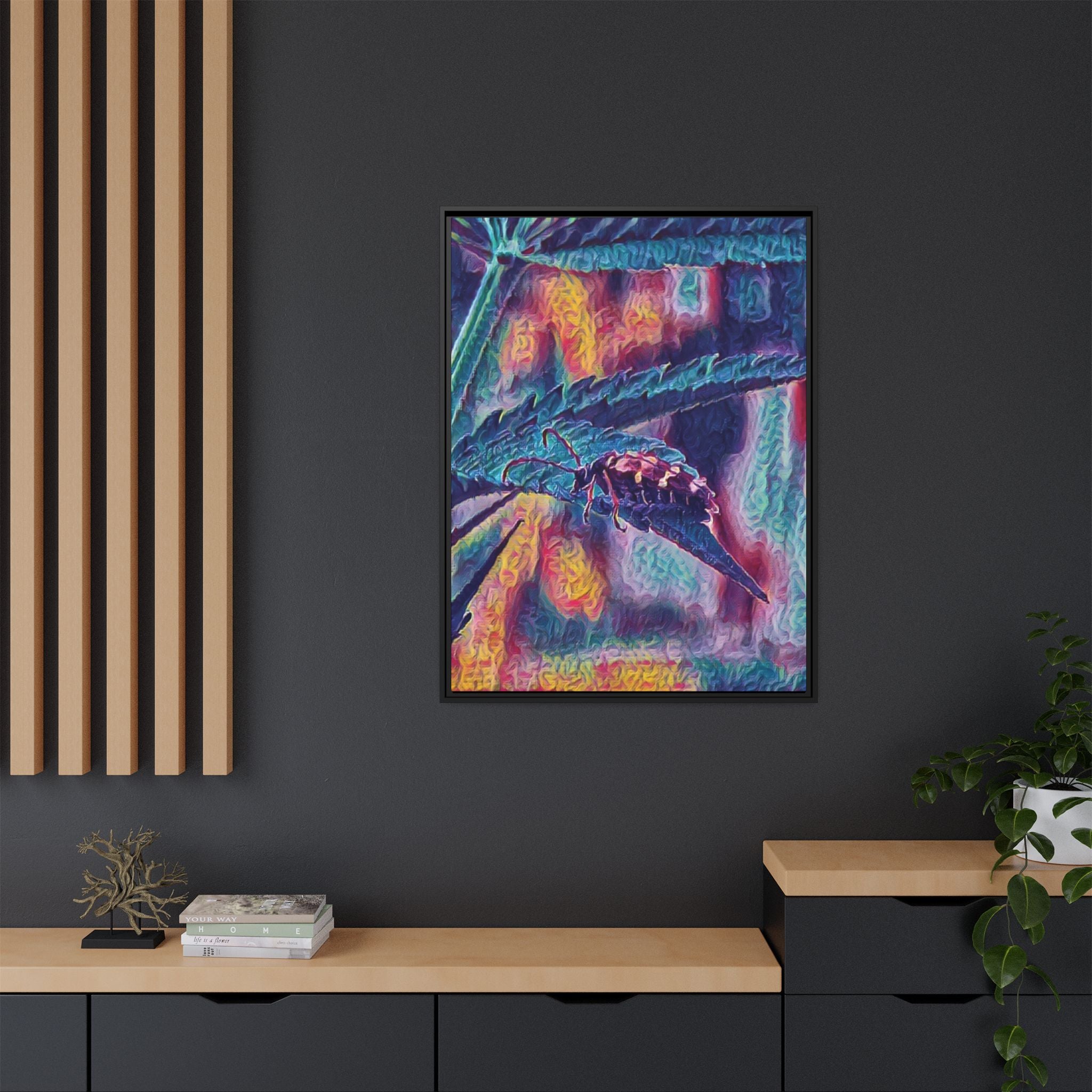 Neon Hunter Art Canvas Print