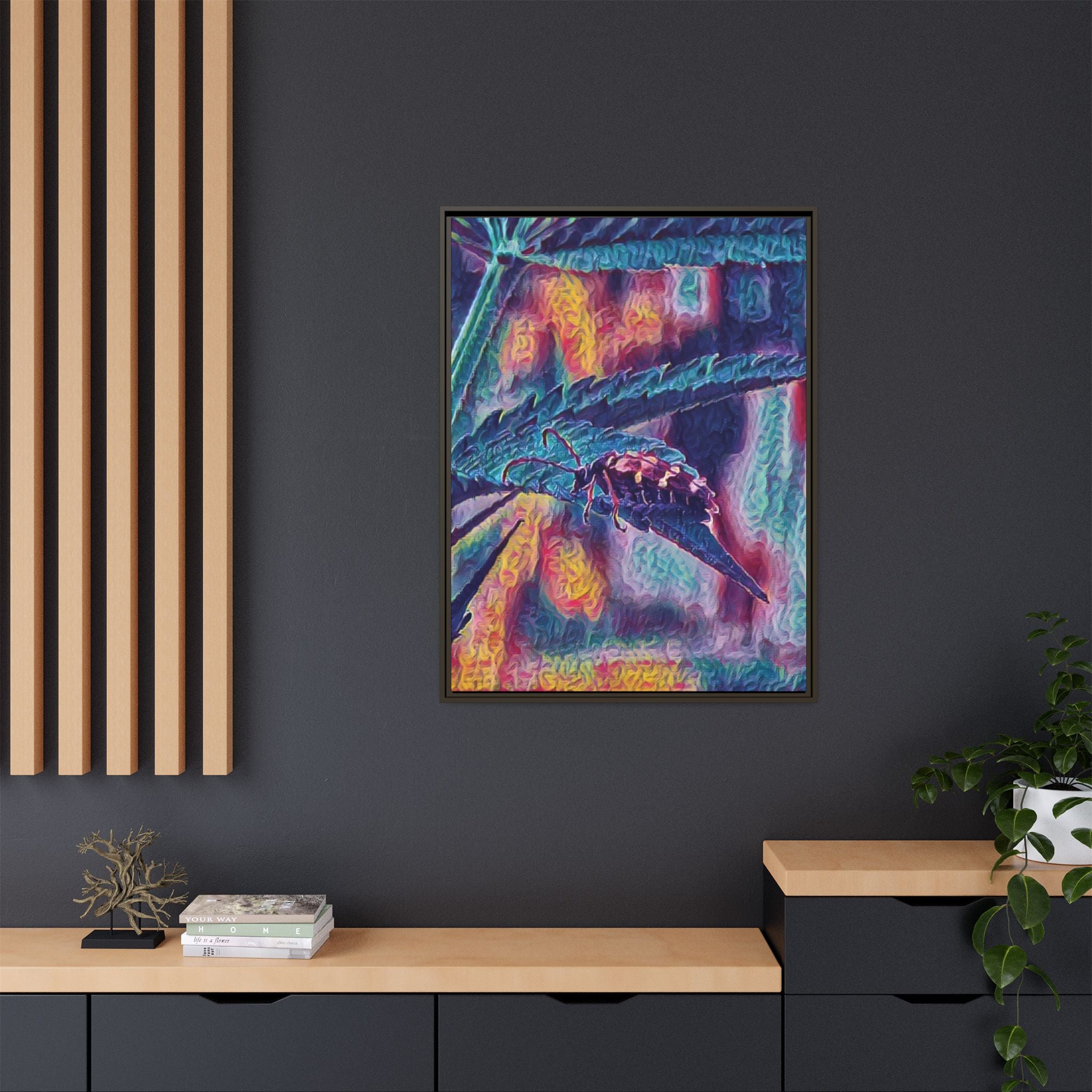 Neon Hunter Art Canvas Print