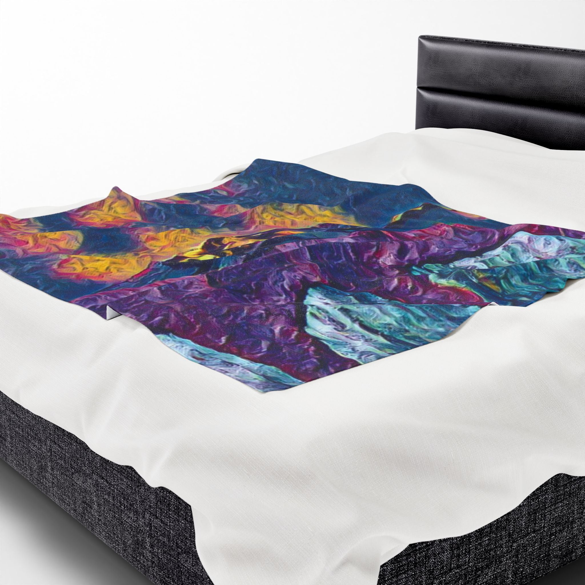Sentinel of the Crimson Arch Velveteen Plush Blanket