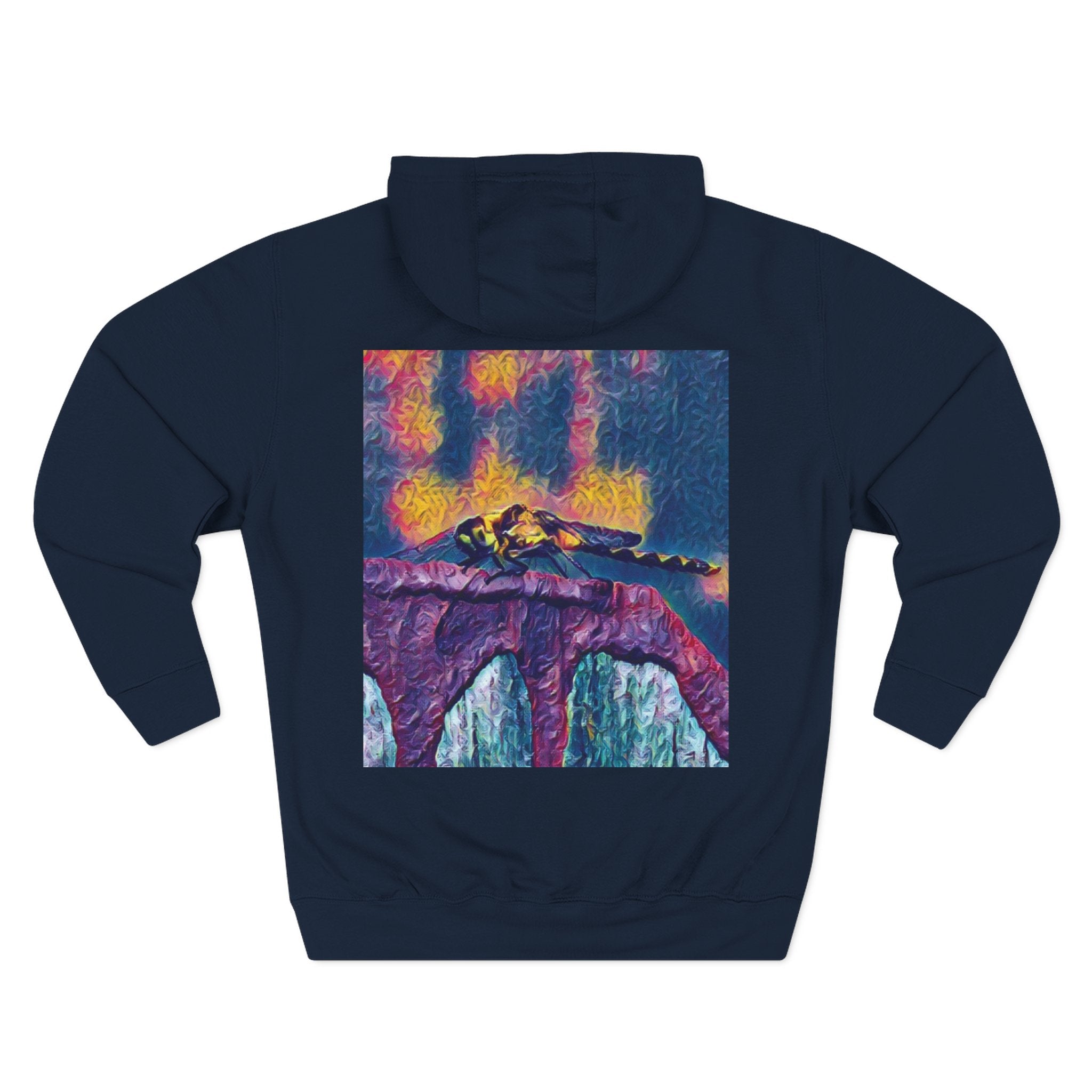 Sentinel of the Crimson Arch Three-Panel Fleece Hoodie