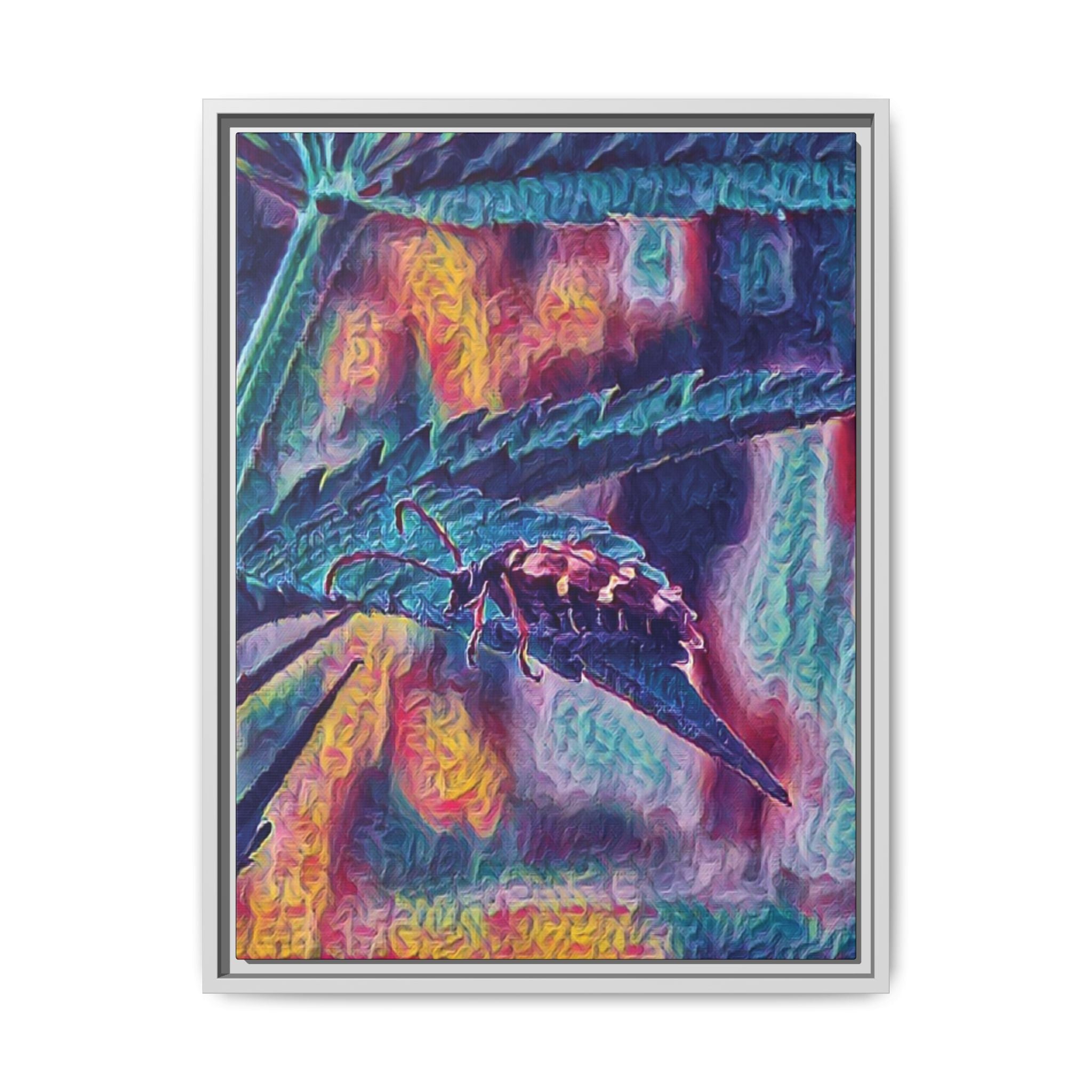 Neon Hunter Art Canvas Print