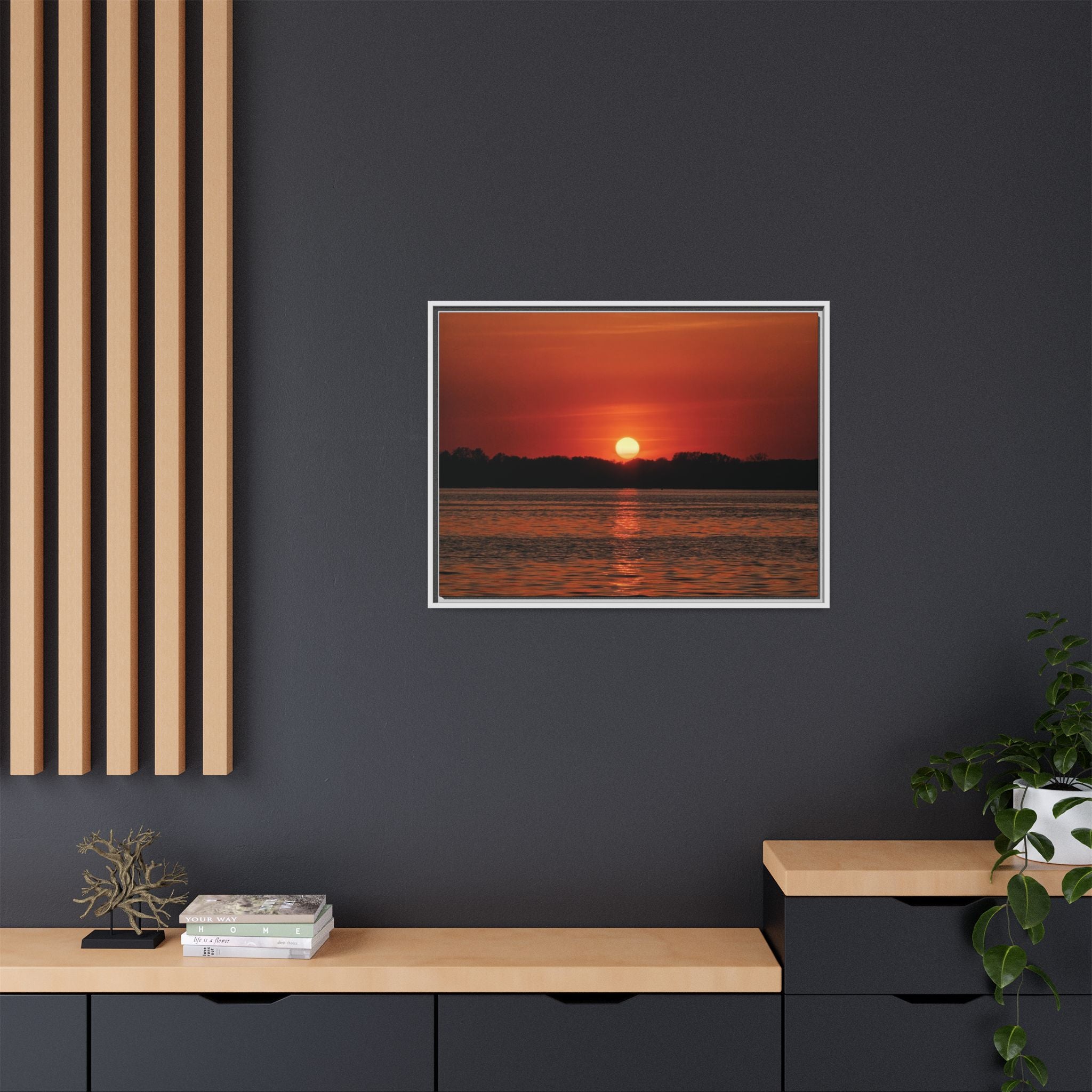 Framed Sunset Canvas Art