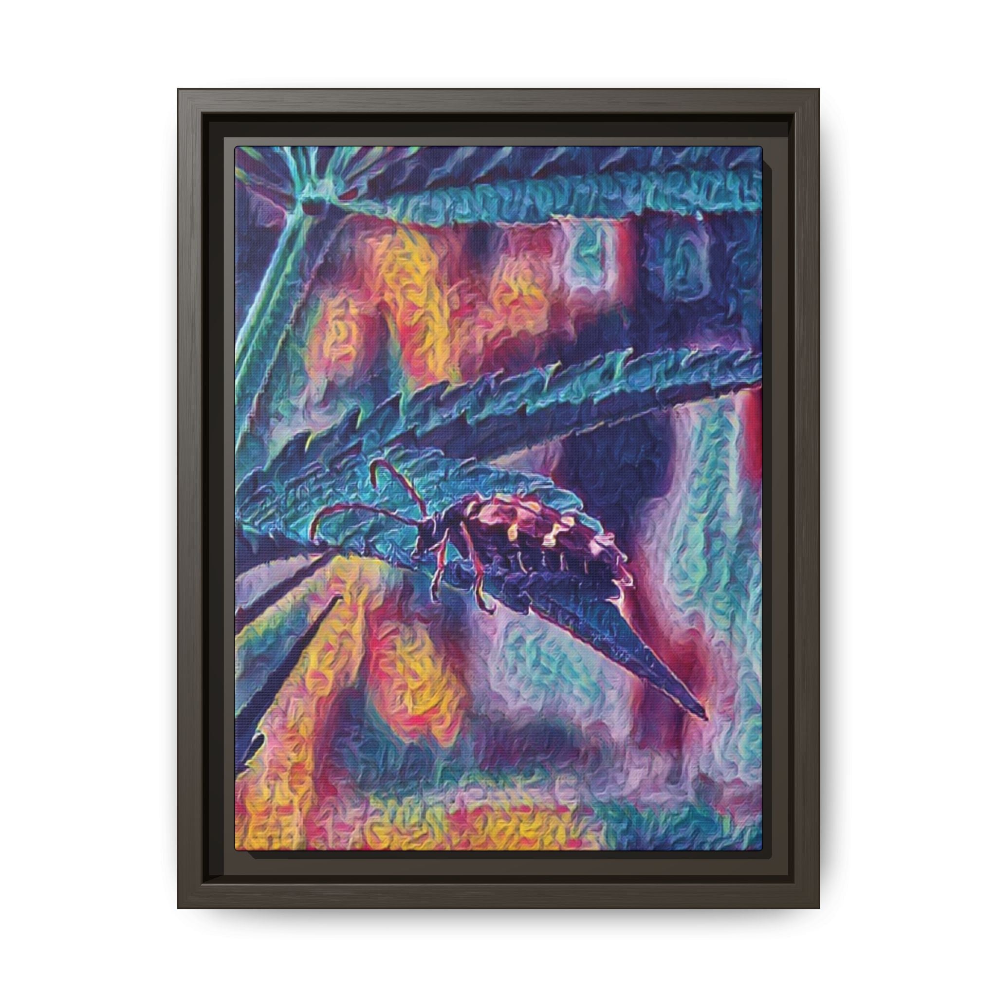 Neon Hunter Art Canvas Print