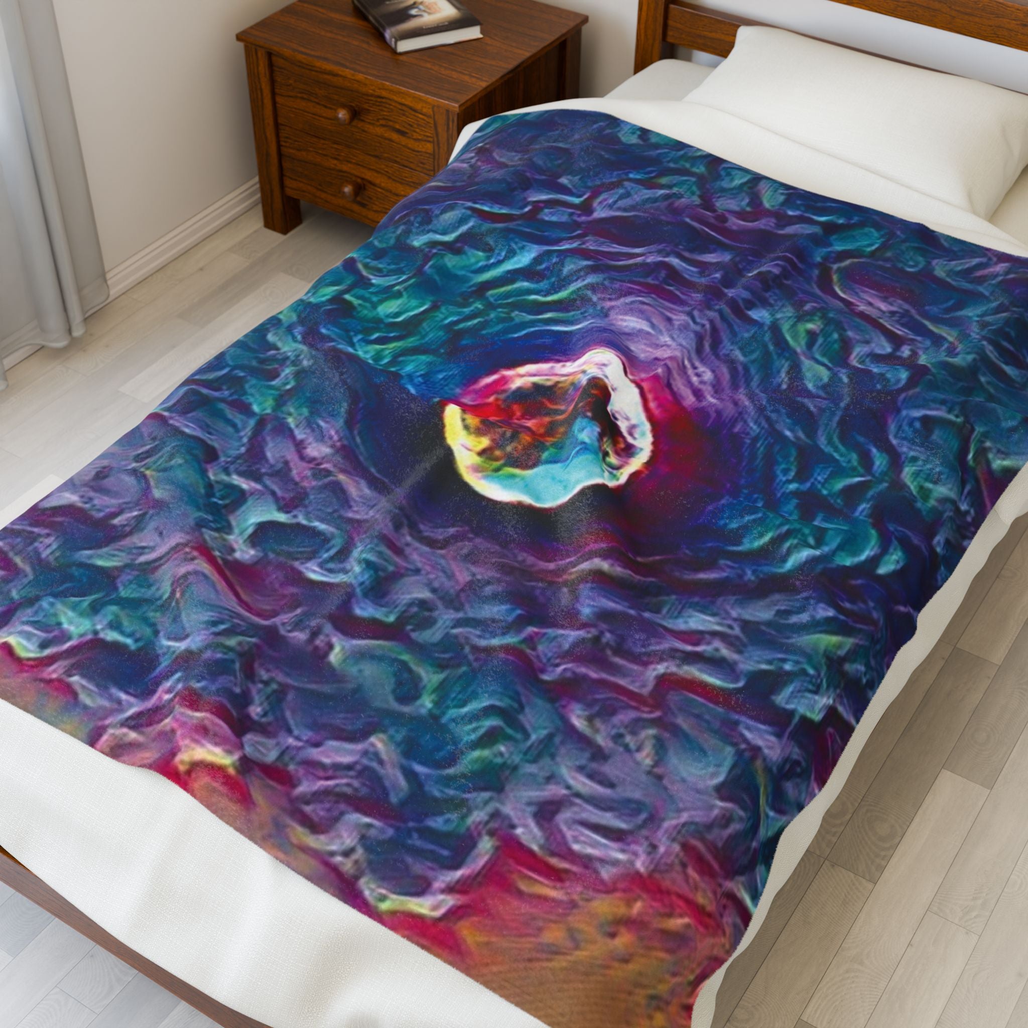 Full Sturgeon Moon Velvet Blanket