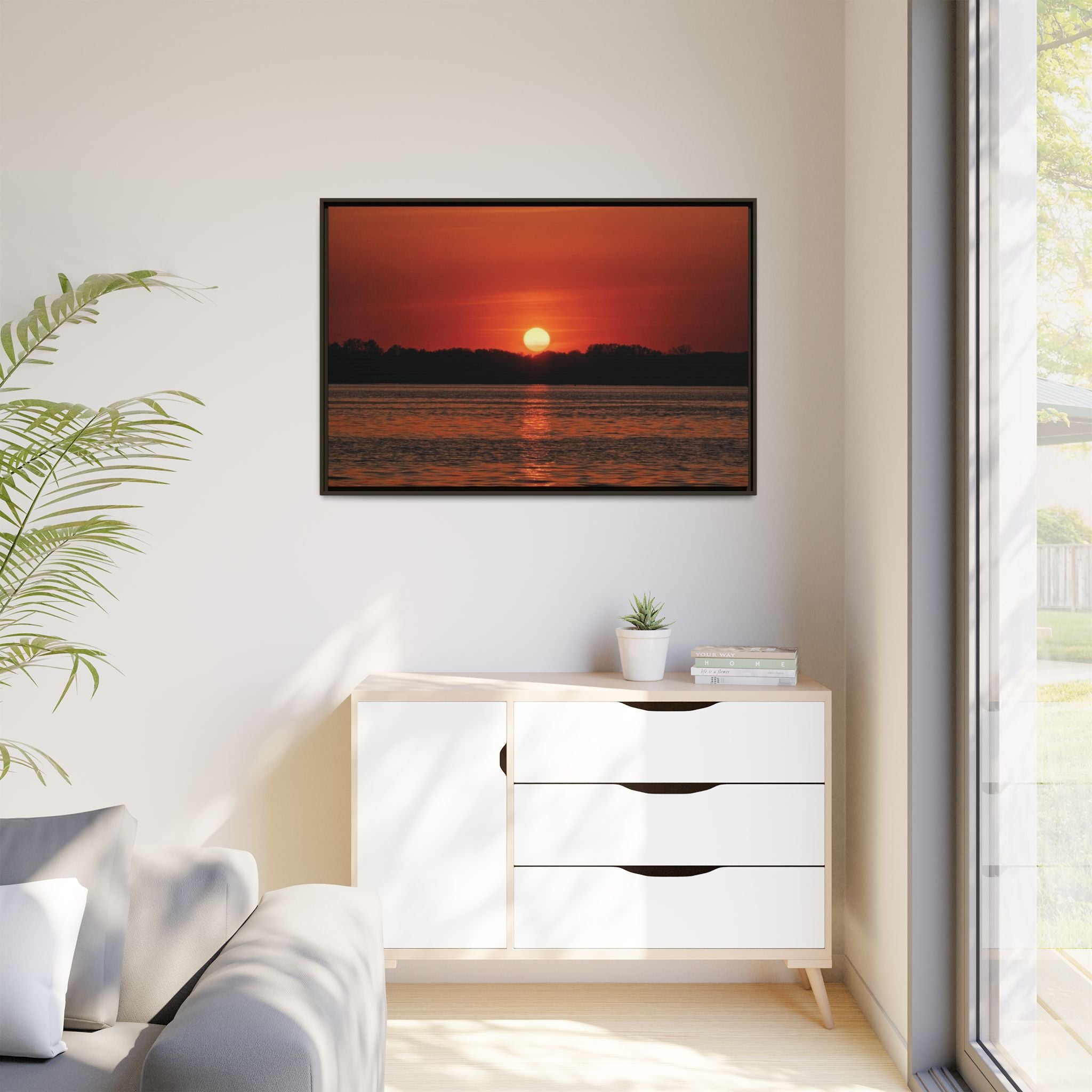 Framed Sunset Canvas Art