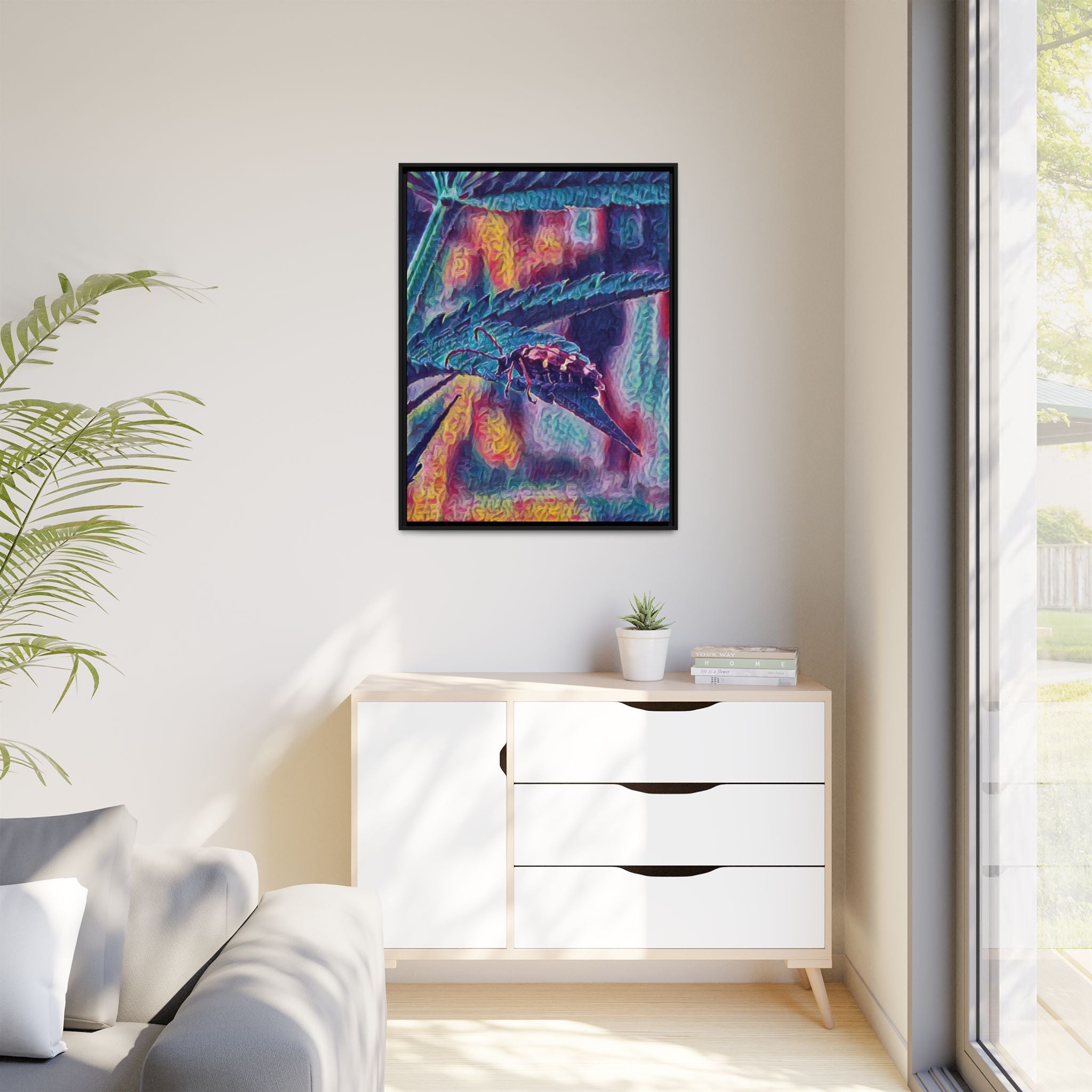 Neon Hunter Art Canvas Print