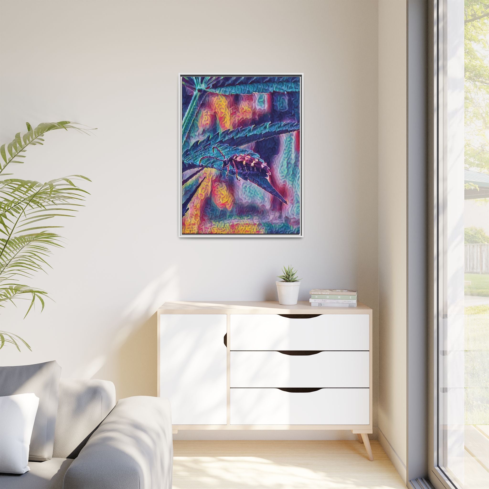 Neon Hunter Art Canvas Print